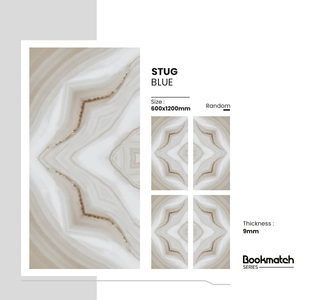 Bookmatch Series Catalogue - Design 23 - 600x1200mm Bookmatch