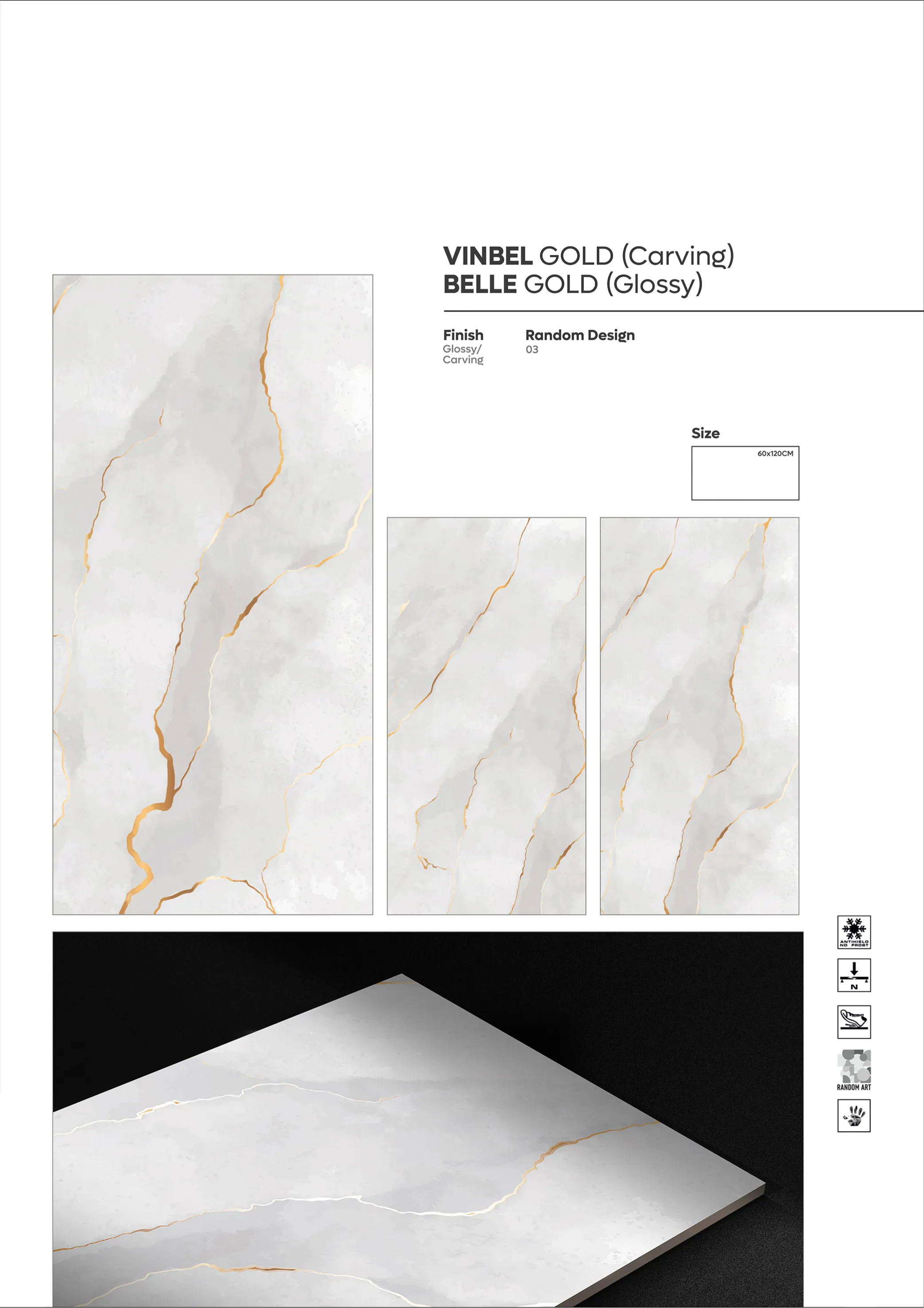 CARVIN SERIES - Design 23 - 600x1200mm Carving