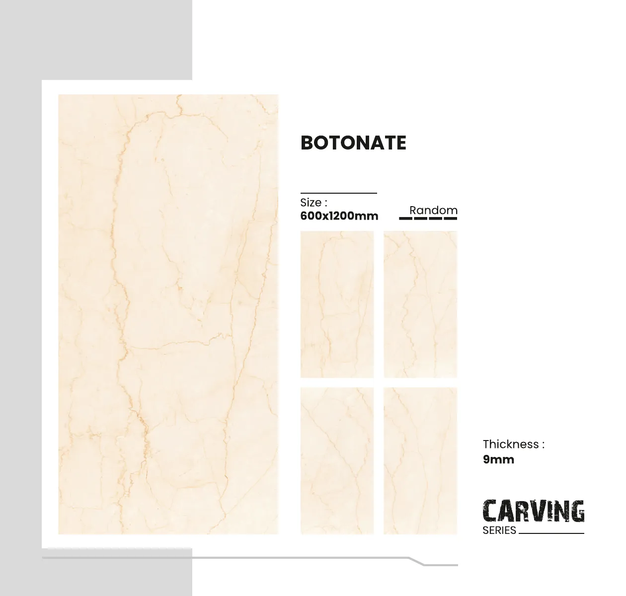 Carving Series Catalogue - Design 9 - 600x1200mm Carving