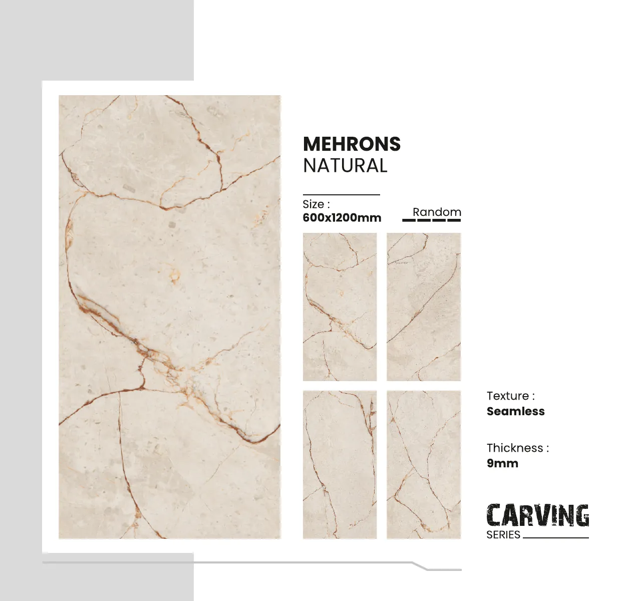 Carving Series Catalogue - Design 31 - 600x1200mm Carving