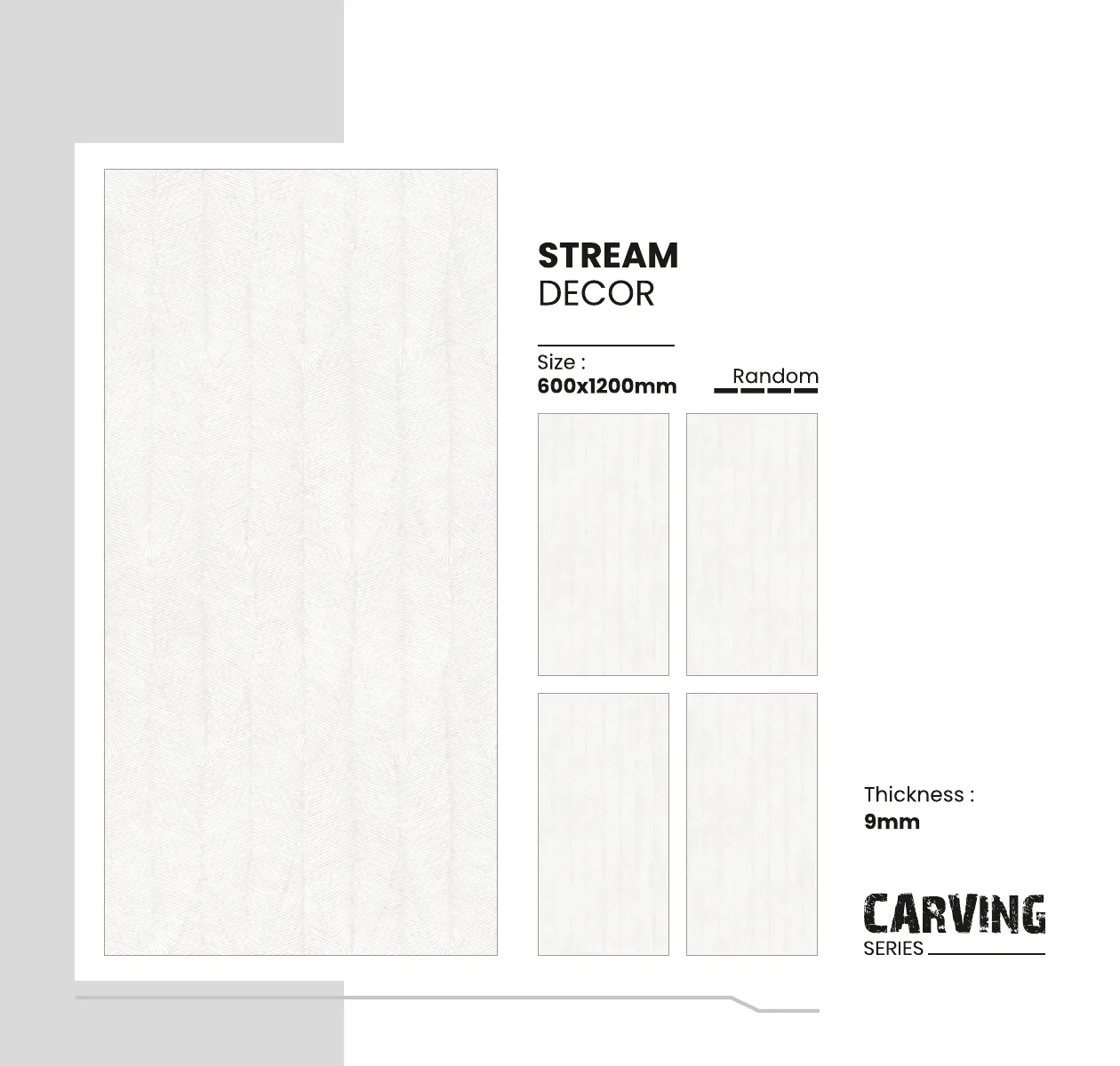 Carving Series Catalogue - Design 44 - 600x1200mm Carving