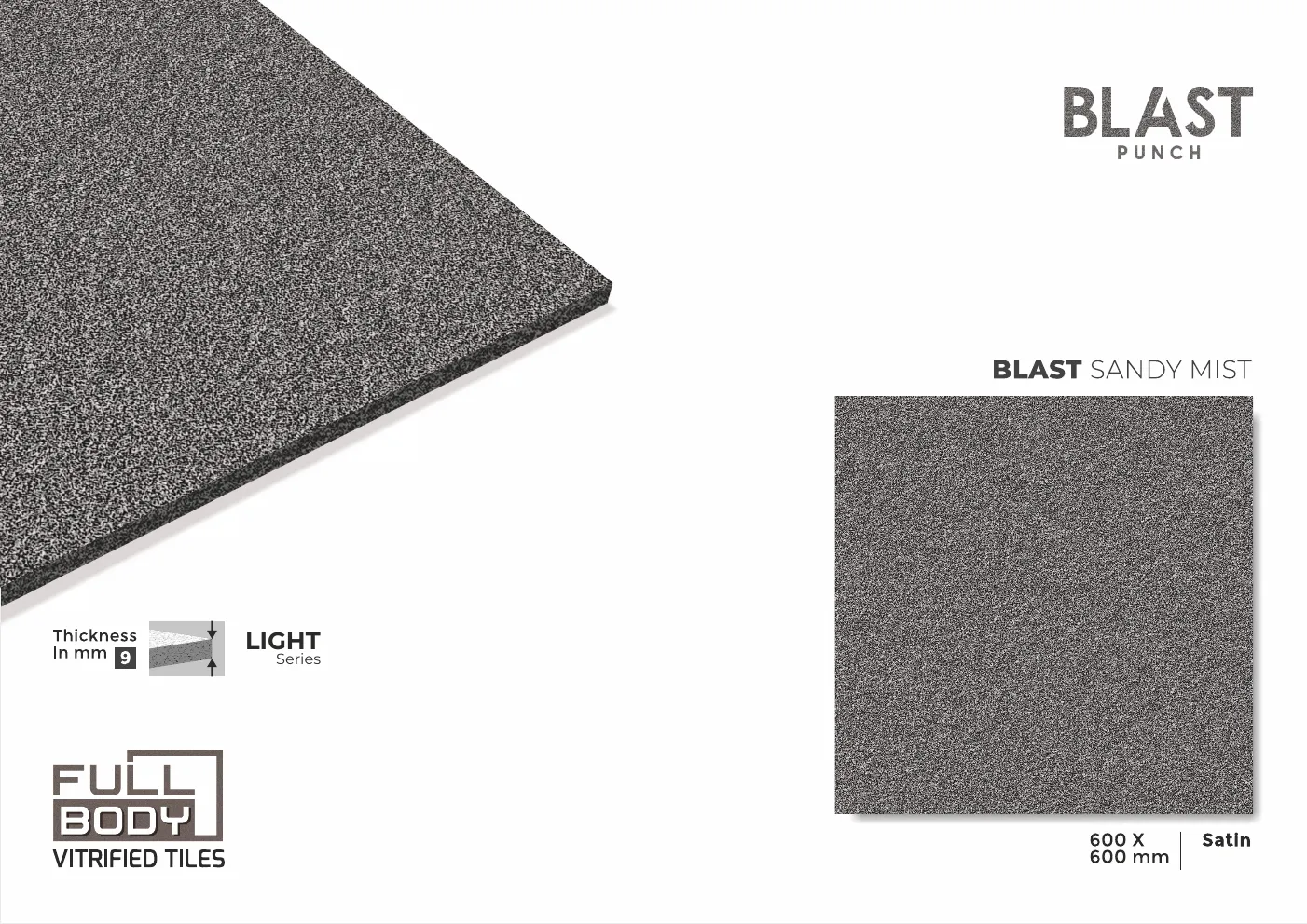 Ex BLAST SANDY SERIES 600x600 9mm rustic - Design 6 - 600x600mm Rustic