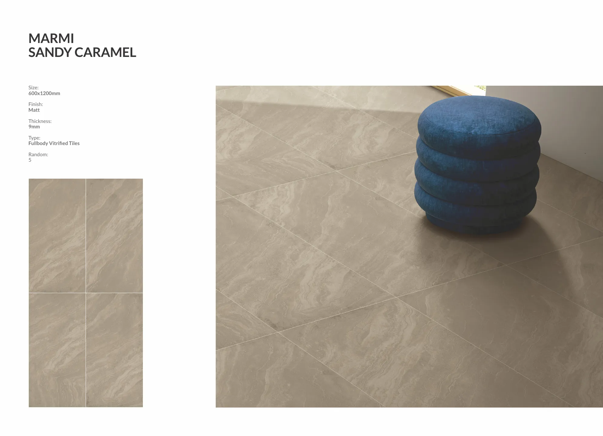Ex marmi fullbody+digital matt 600x1200 9mm - Design 6 - 600x1200mm Matt