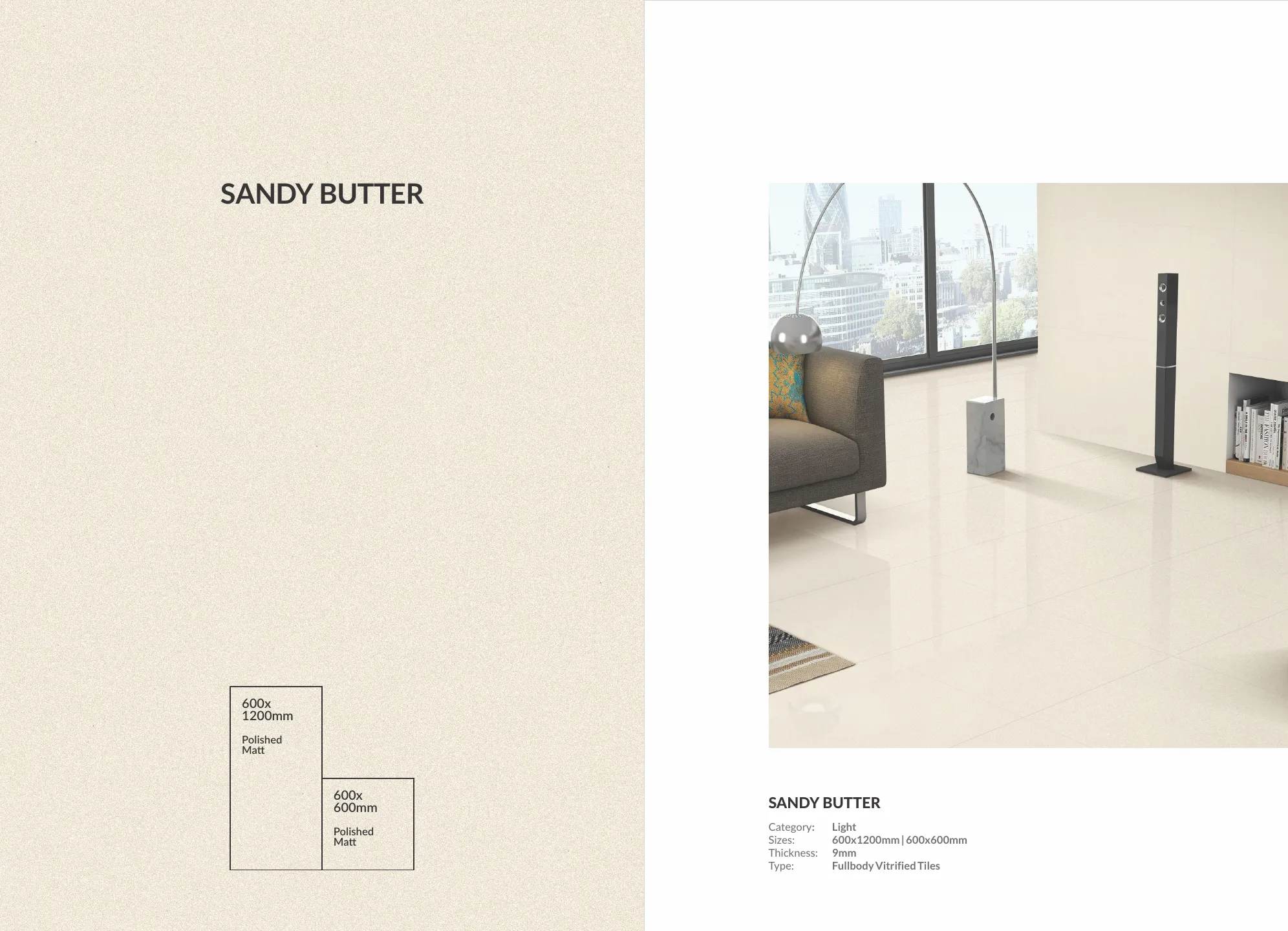 Ex sandy series 60x120cm,60x60cm - Design 11 - 600x1200mm Sandy