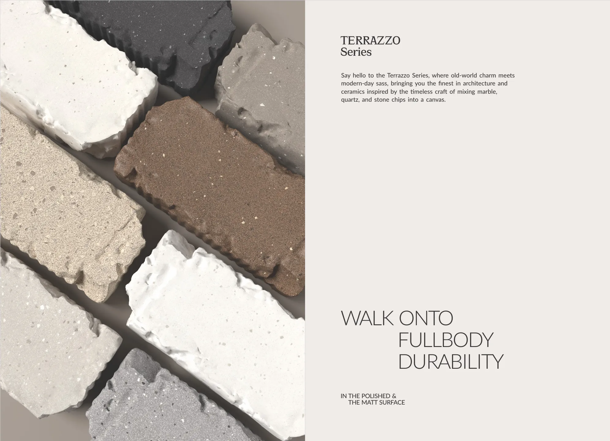 Ex terrazzo series 60x120cm 60x60cm - Design 1 - 600x1200mm Terrazzo