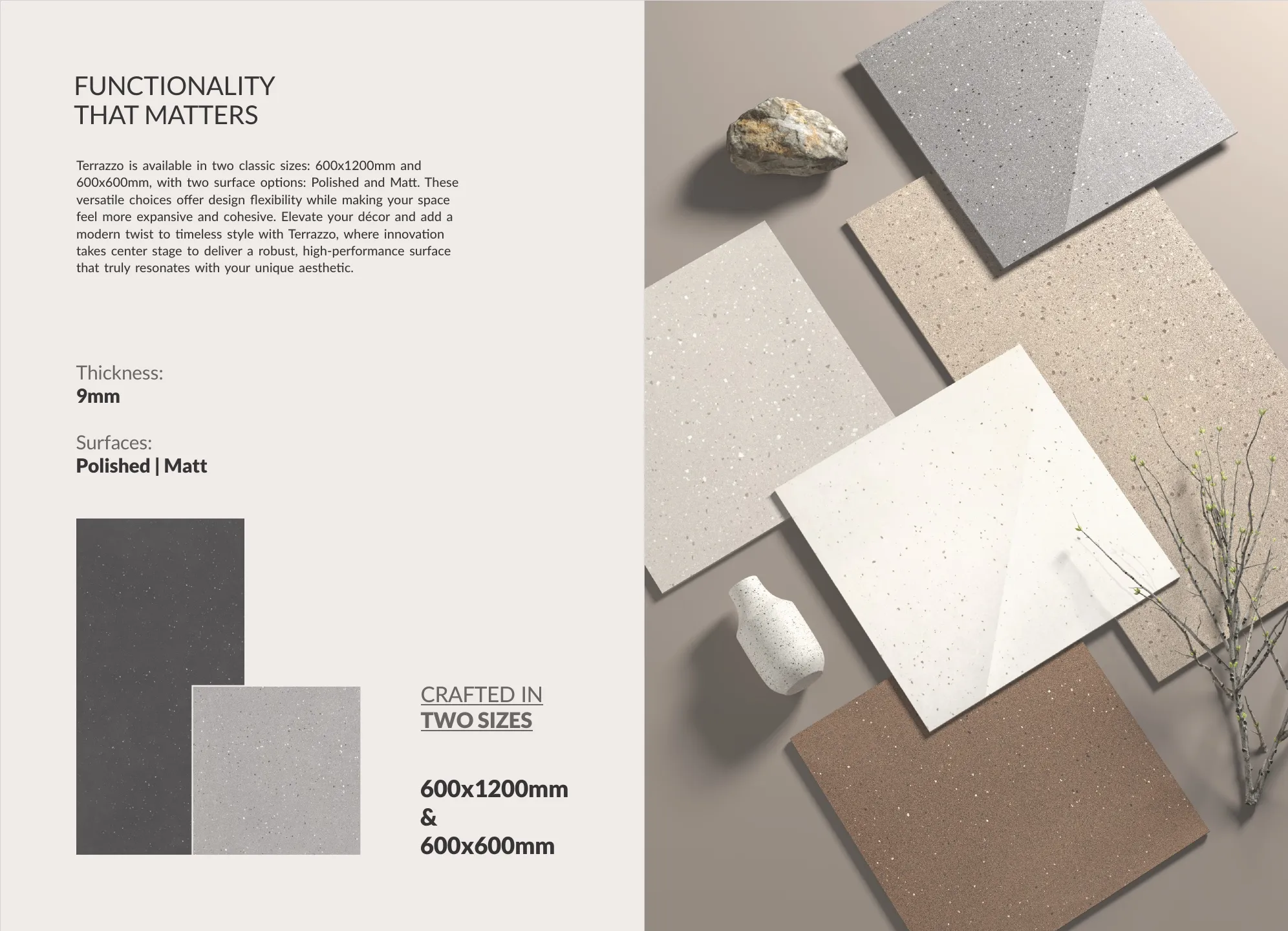 Ex terrazzo series 60x120cm 60x60cm - Design 3 - 600x1200mm Terrazzo