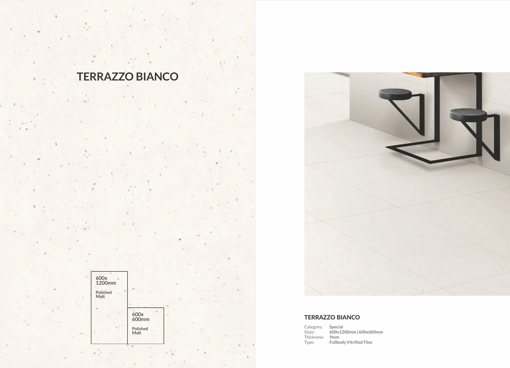 Ex terrazzo series 60x120cm 60x60cm - Design 5 - 600x1200mm Terrazzo