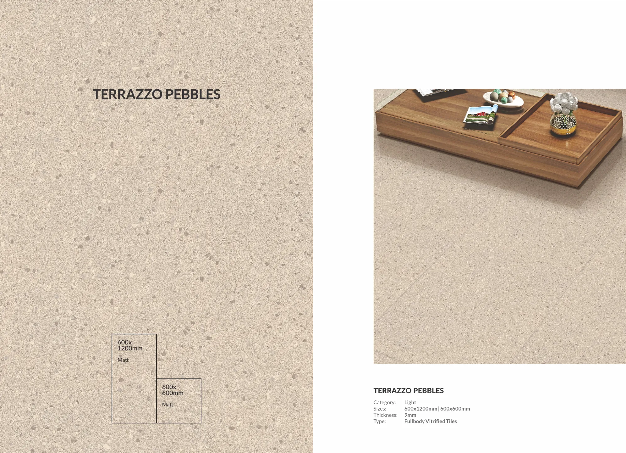 Ex terrazzo series 60x120cm 60x60cm - Design 19 - 600x1200mm Terrazzo