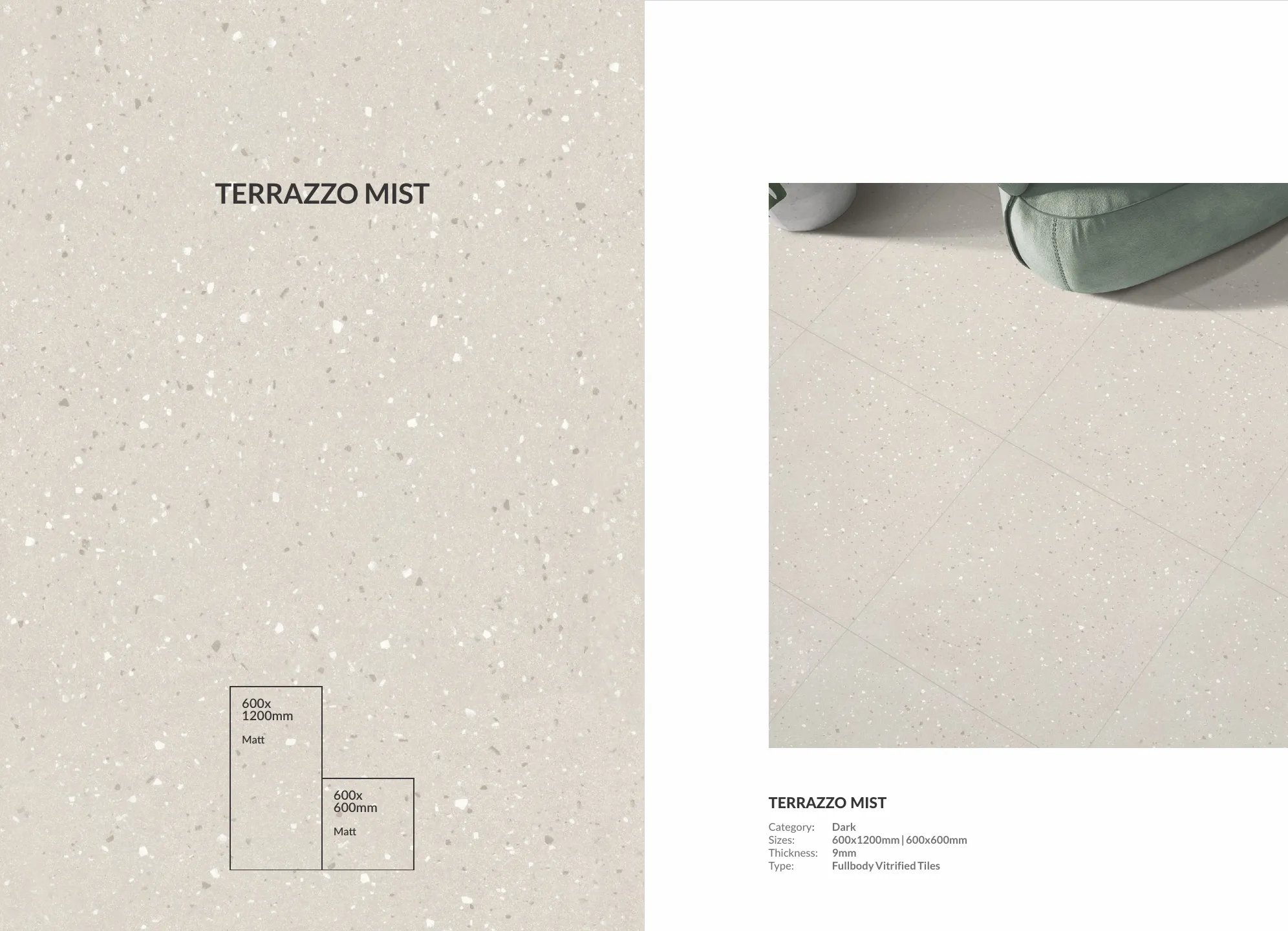 Ex terrazzo series 60x120cm 60x60cm - Design 21 - 600x1200mm Terrazzo