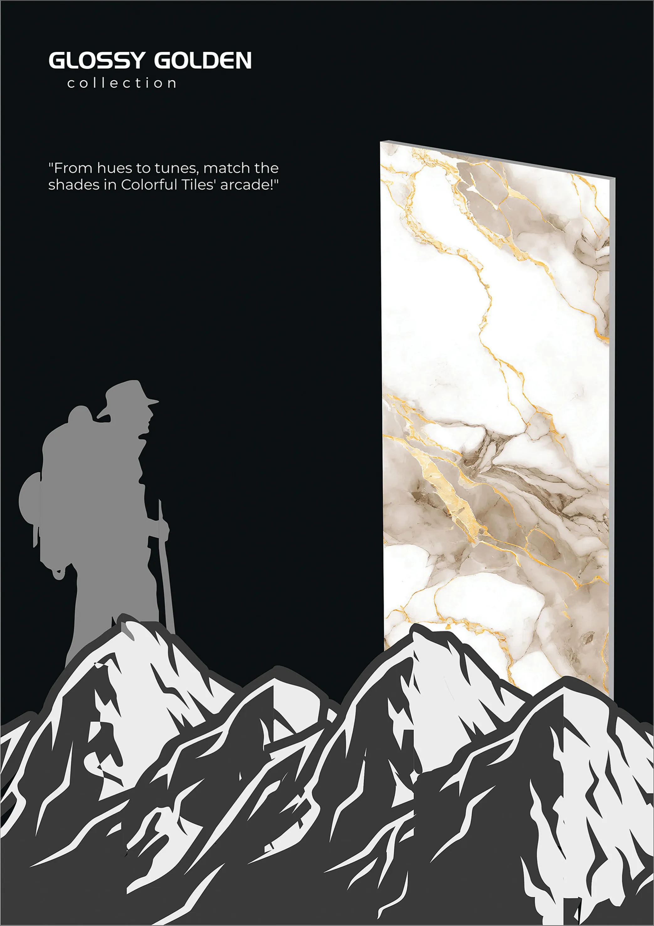 GOLDEN SERIES - Design 1 - 600x1200mm Golden
