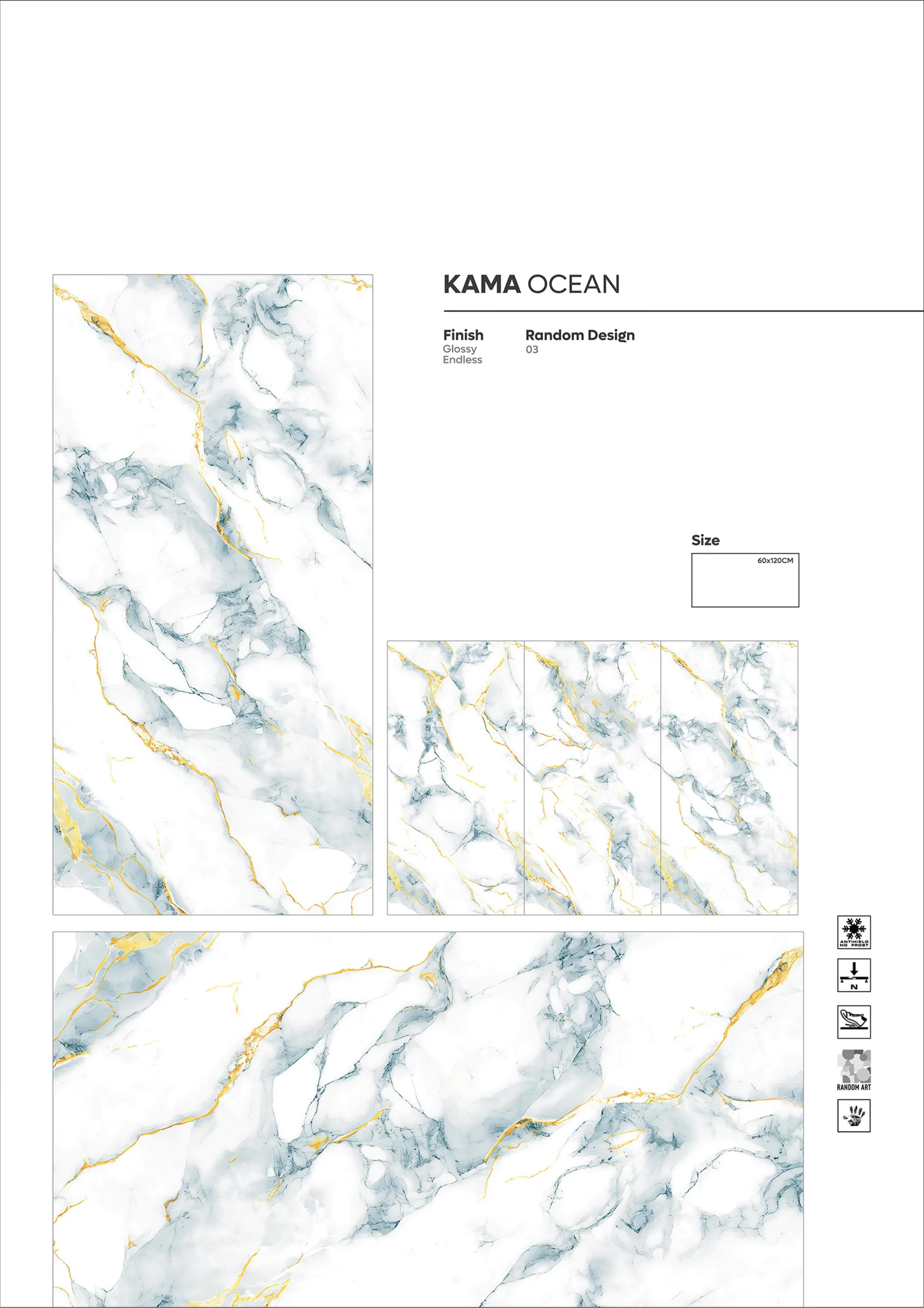 GOLDEN SERIES - Design 4 - 600x1200mm Golden