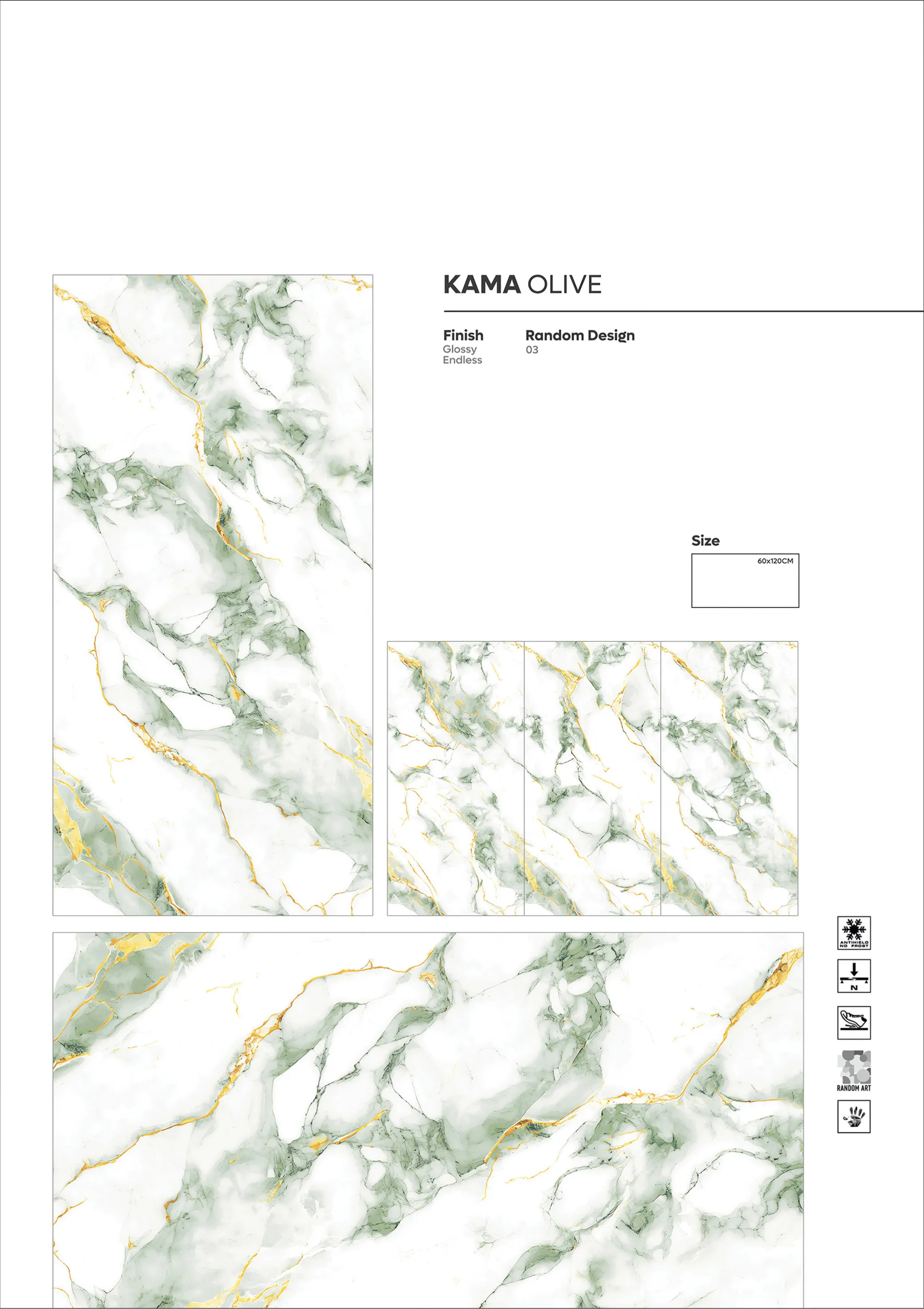 GOLDEN SERIES - Design 5 - 600x1200mm Golden