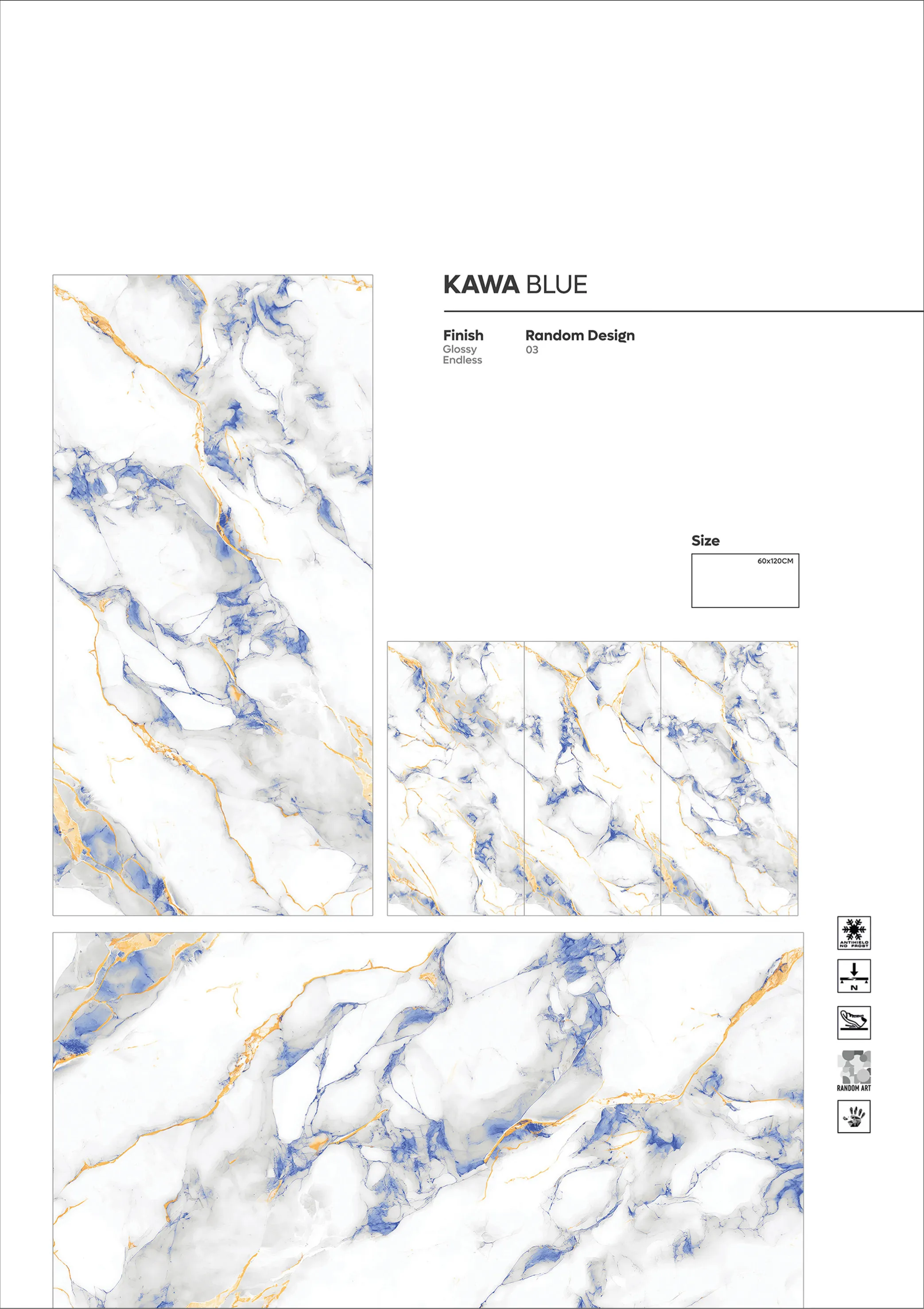 GOLDEN SERIES - Design 6 - 600x1200mm Golden