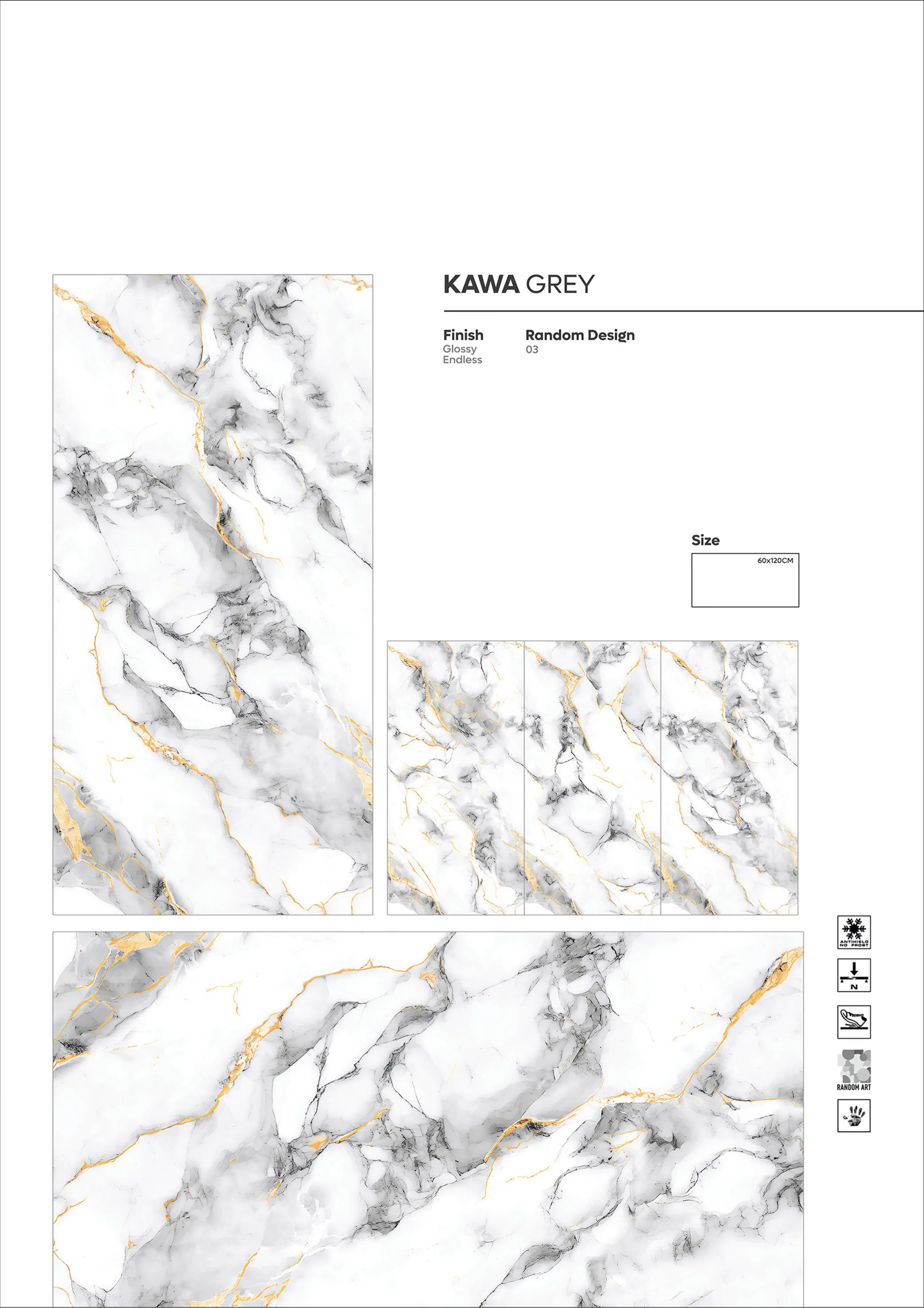 GOLDEN SERIES - Design 7 - 600x1200mm Golden