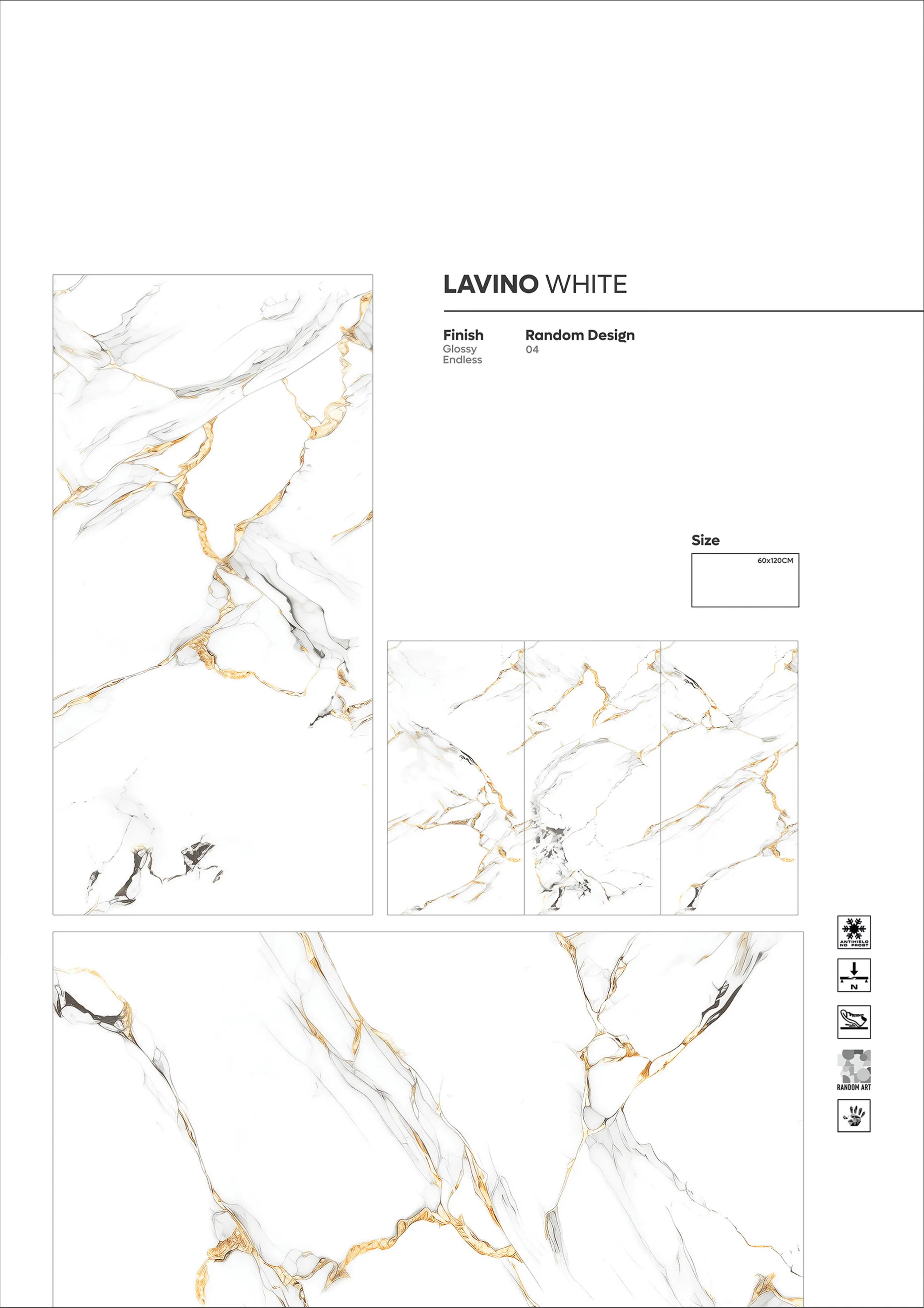 GOLDEN SERIES - Design 8 - 600x1200mm Golden