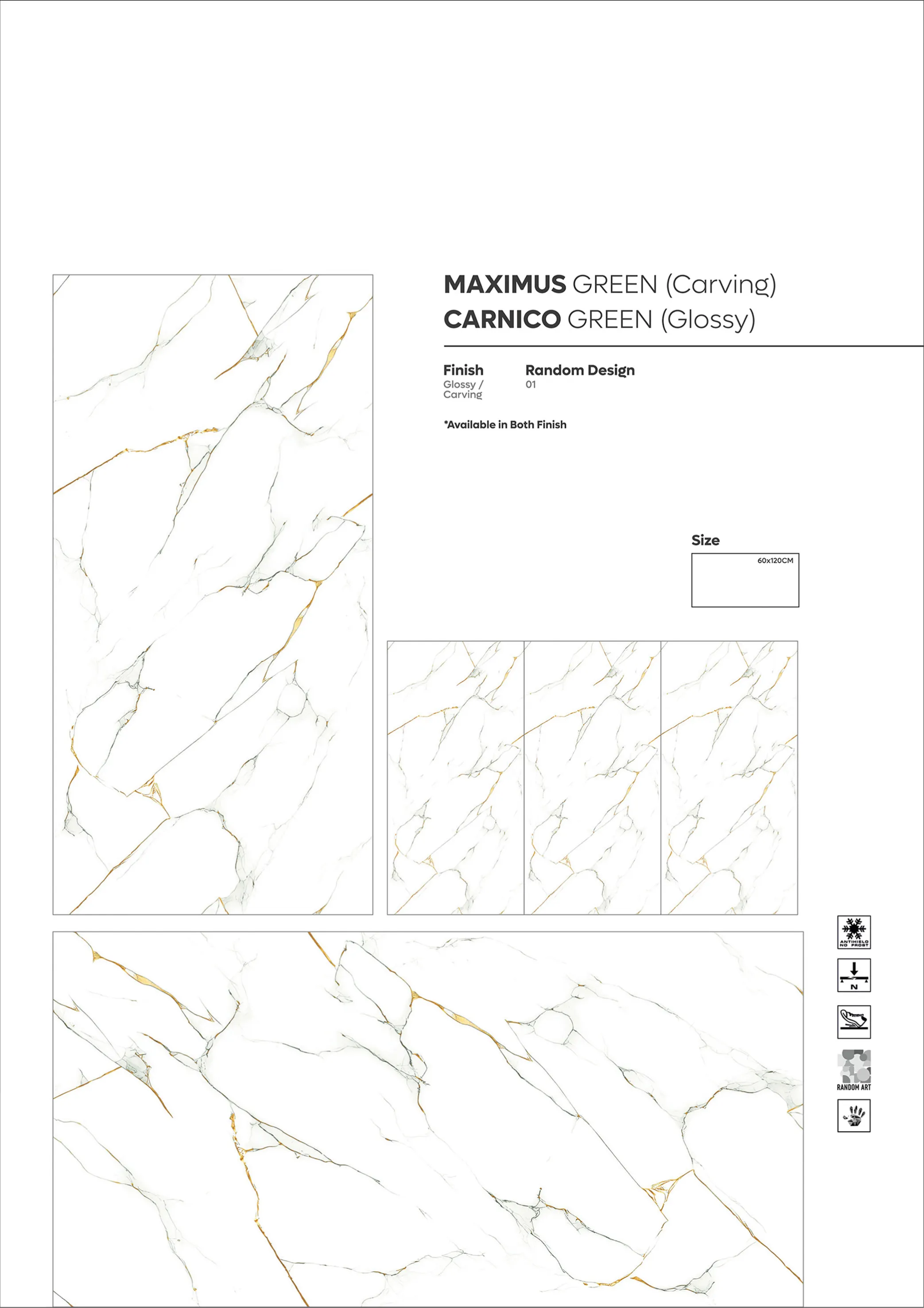 GOLDEN SERIES - Design 11 - 600x1200mm Golden