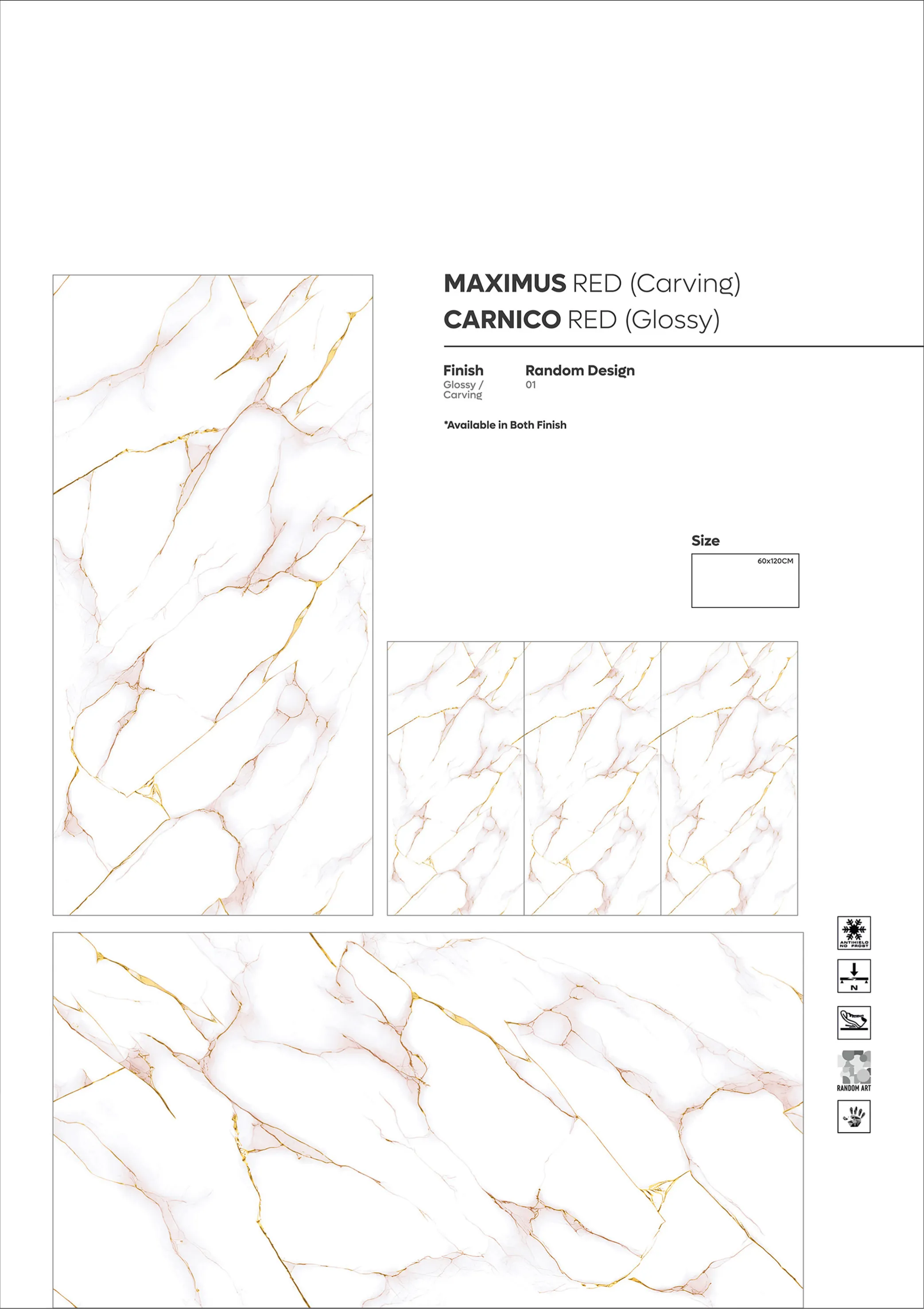 GOLDEN SERIES - Design 12 - 600x1200mm Golden