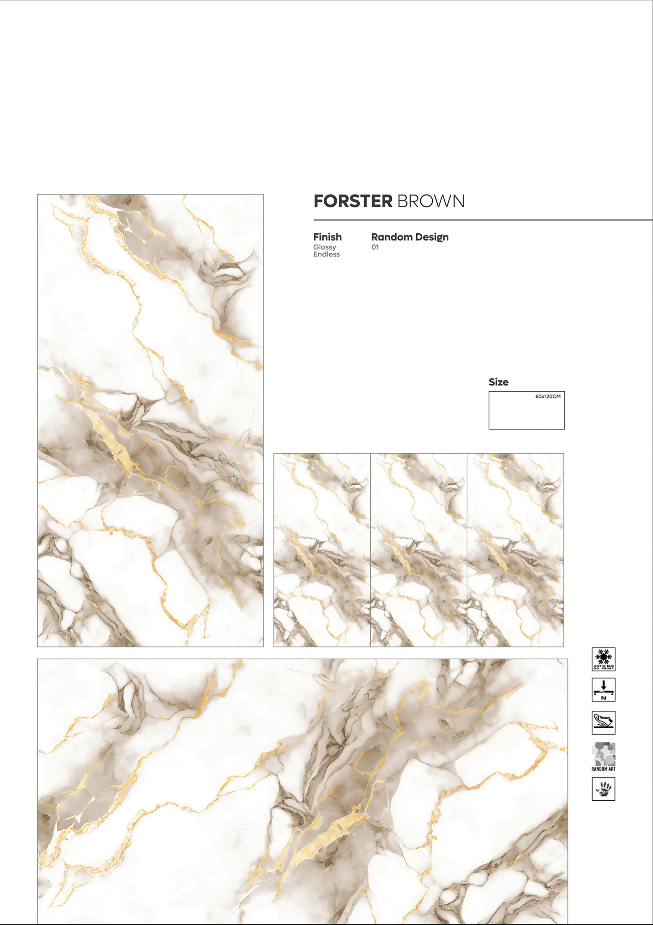 GOLDEN SERIES - Design 14 - 600x1200mm Golden