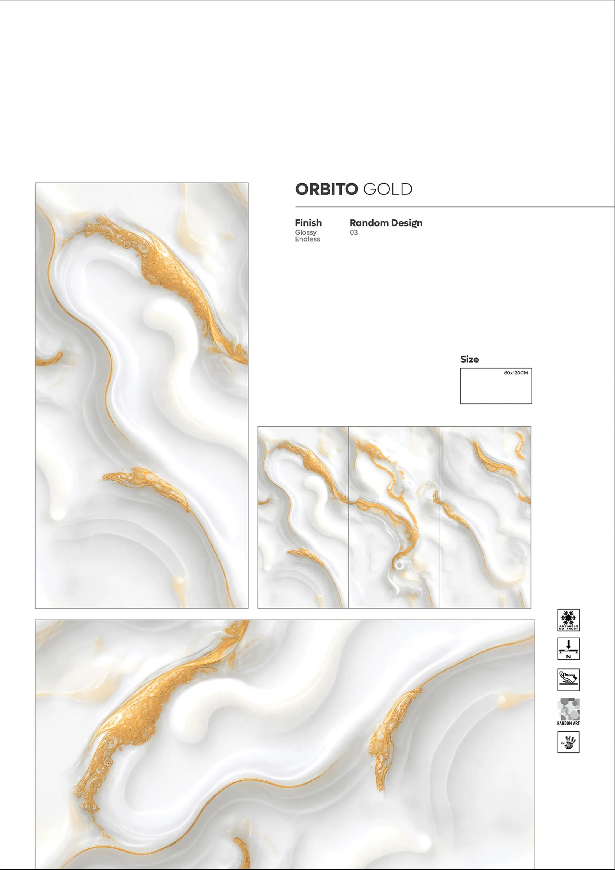 GOLDEN SERIES - Design 16 - 600x1200mm Golden
