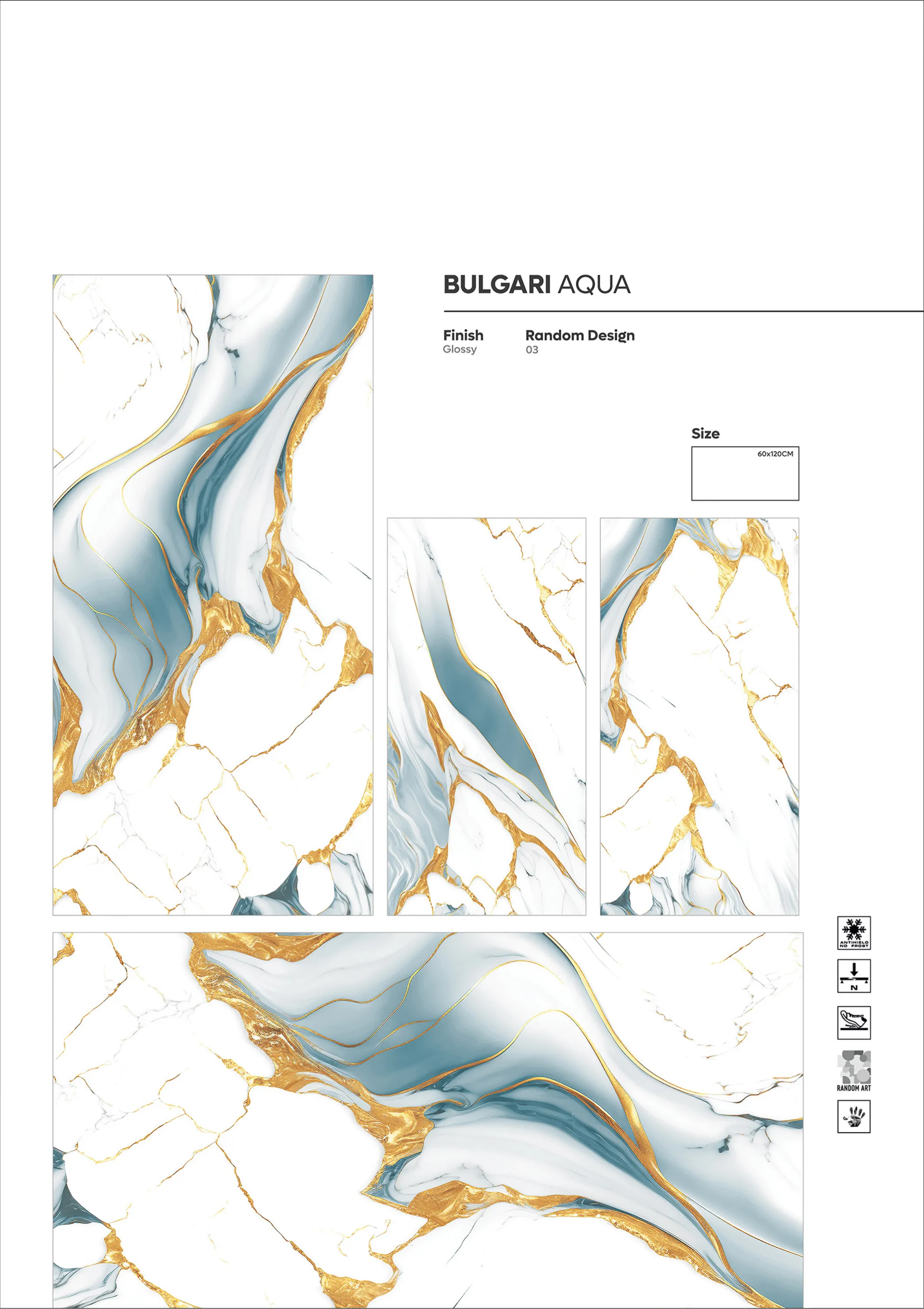 GOLDEN SERIES - Design 20 - 600x1200mm Golden