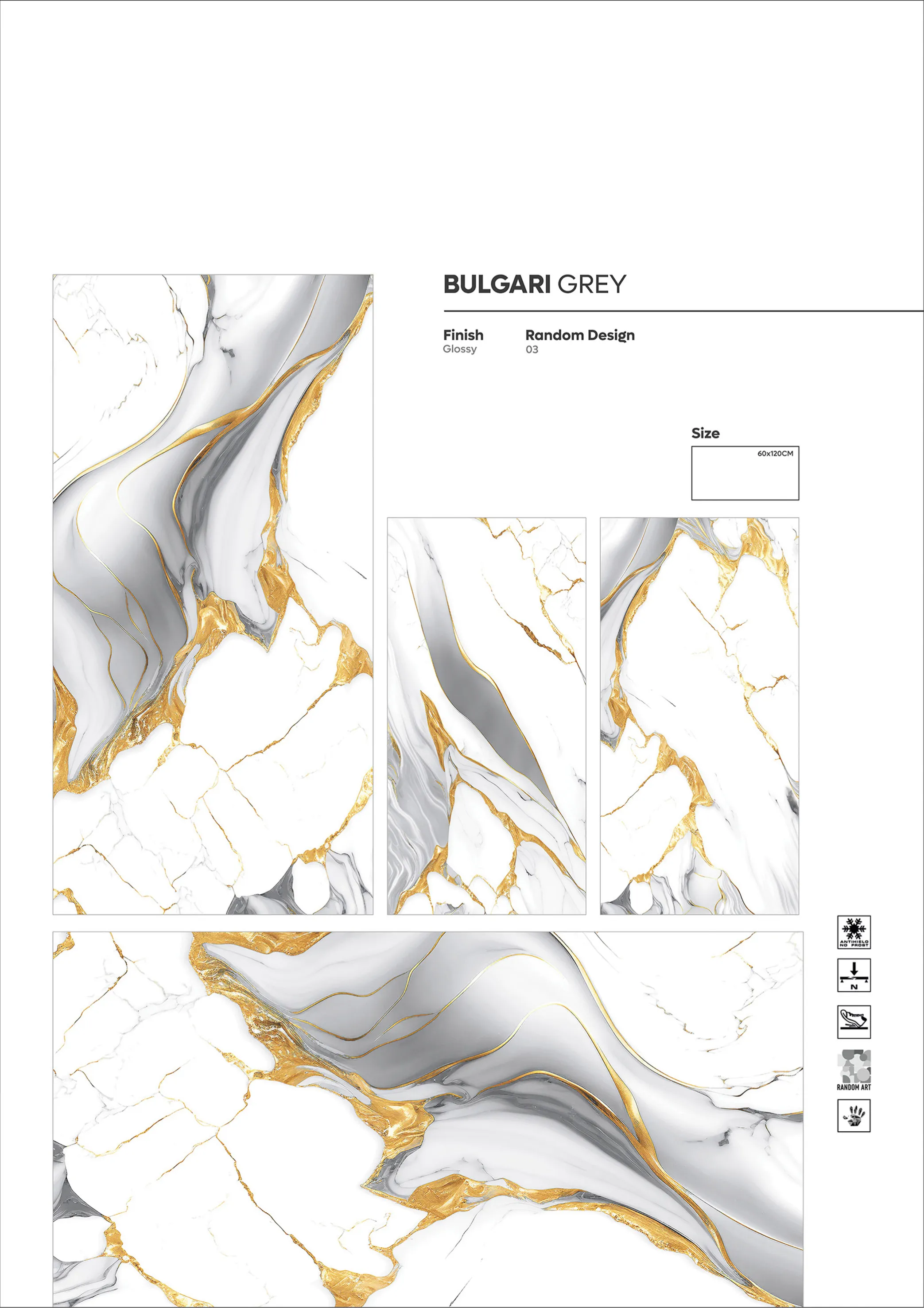 GOLDEN SERIES - Design 22 - 600x1200mm Golden