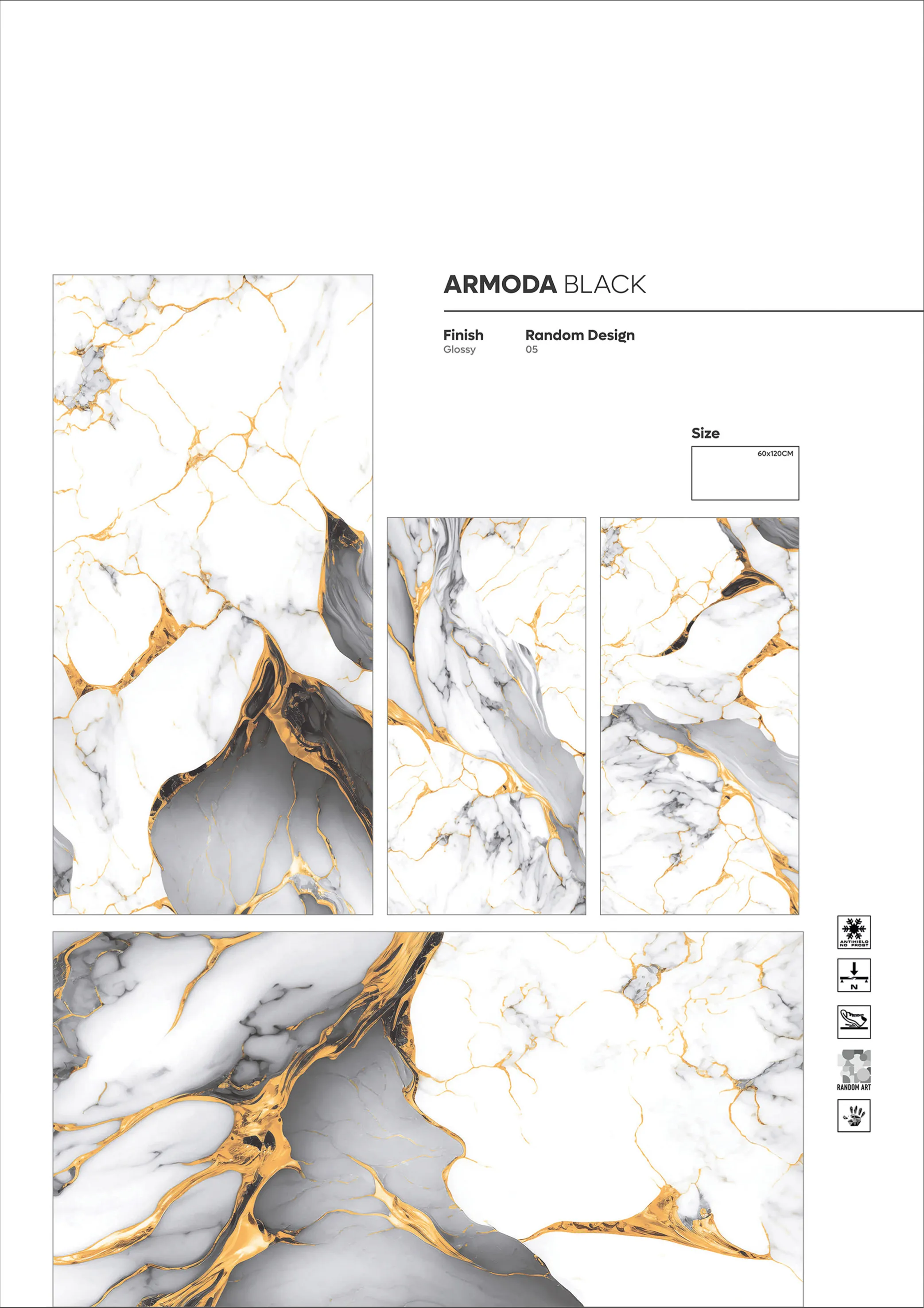GOLDEN SERIES - Design 23 - 600x1200mm Golden