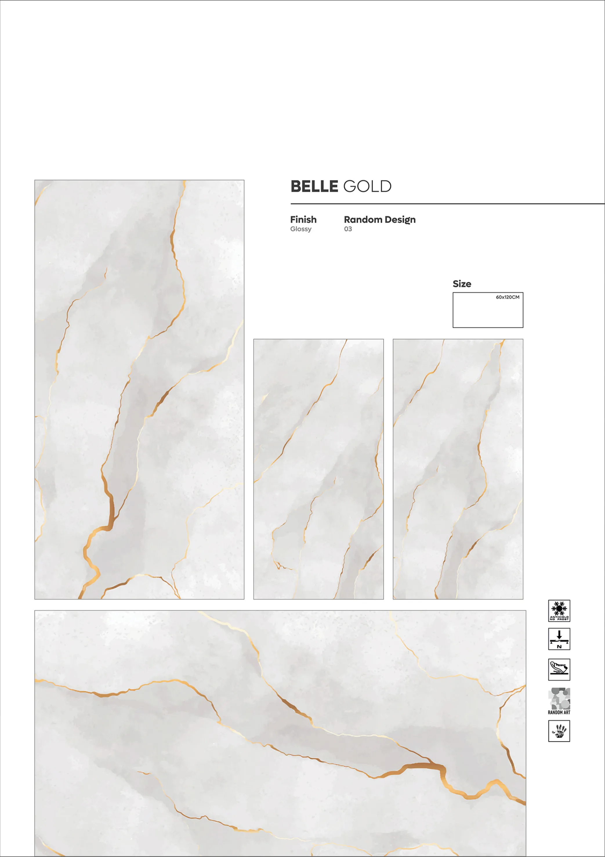 GOLDEN SERIES - Design 24 - 600x1200mm Golden