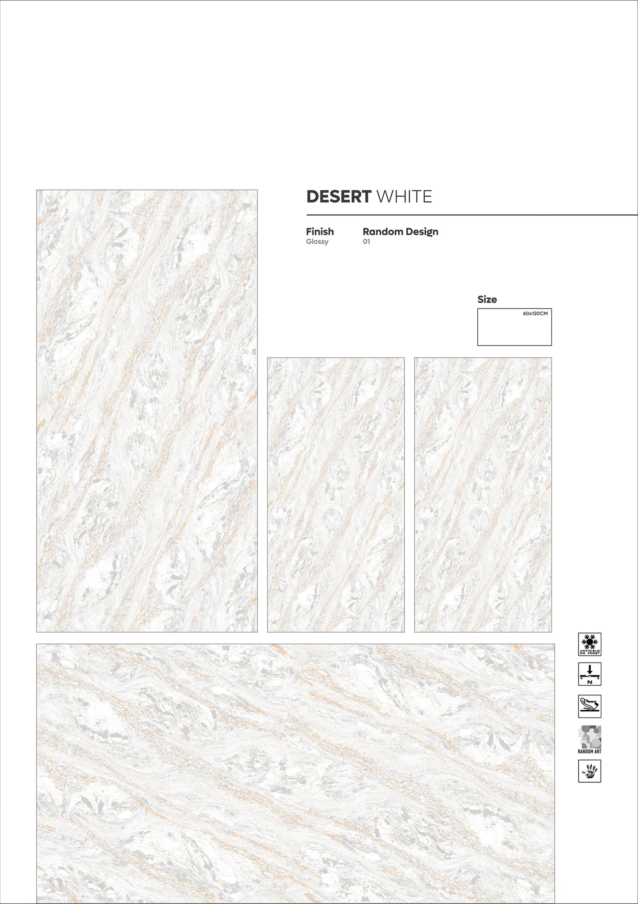 GRANITE AND DC COLLECTION - Design 9 - 600x1200mm Granite