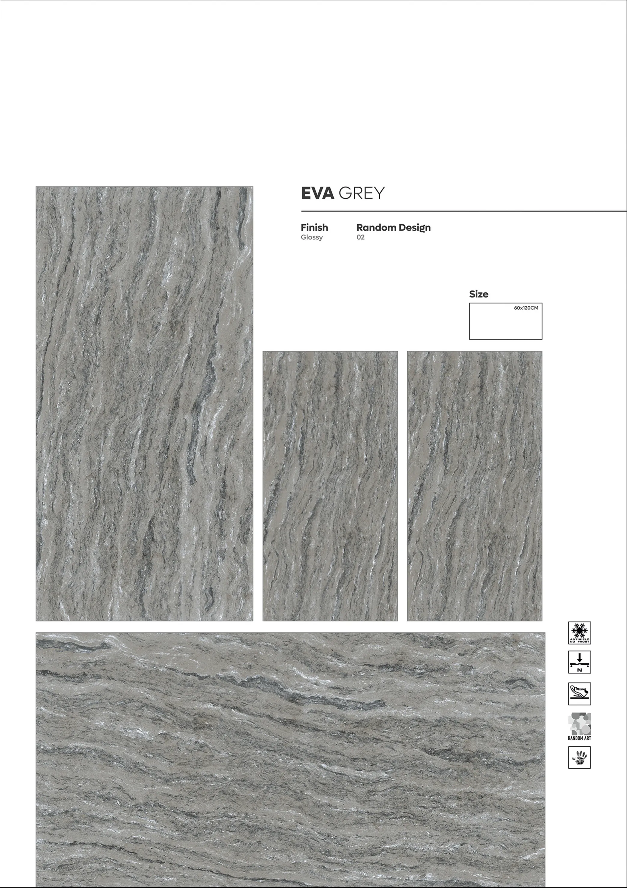 GRANITE AND DC COLLECTION - Design 13 - 600x1200mm Granite