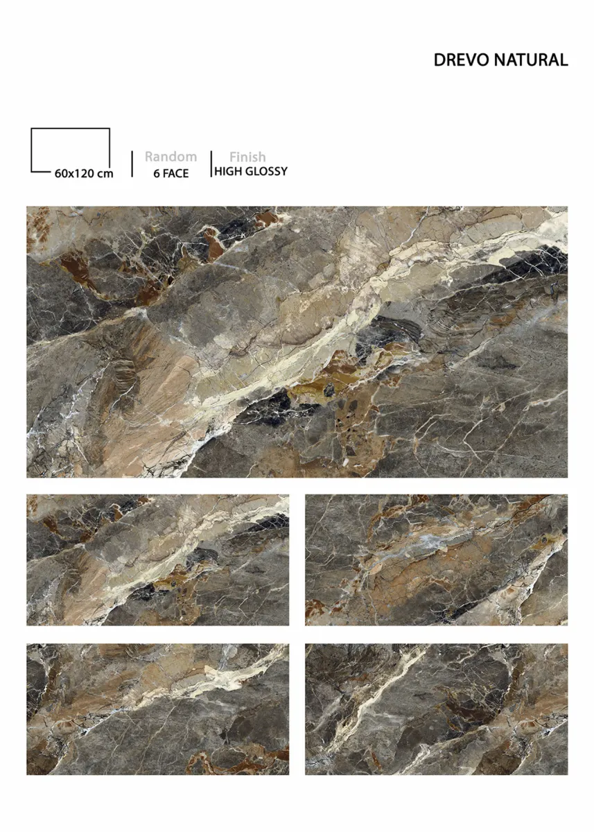 HIGHGLOSSY 60X120cm - Design 3 - 600x1200mm High Gloss