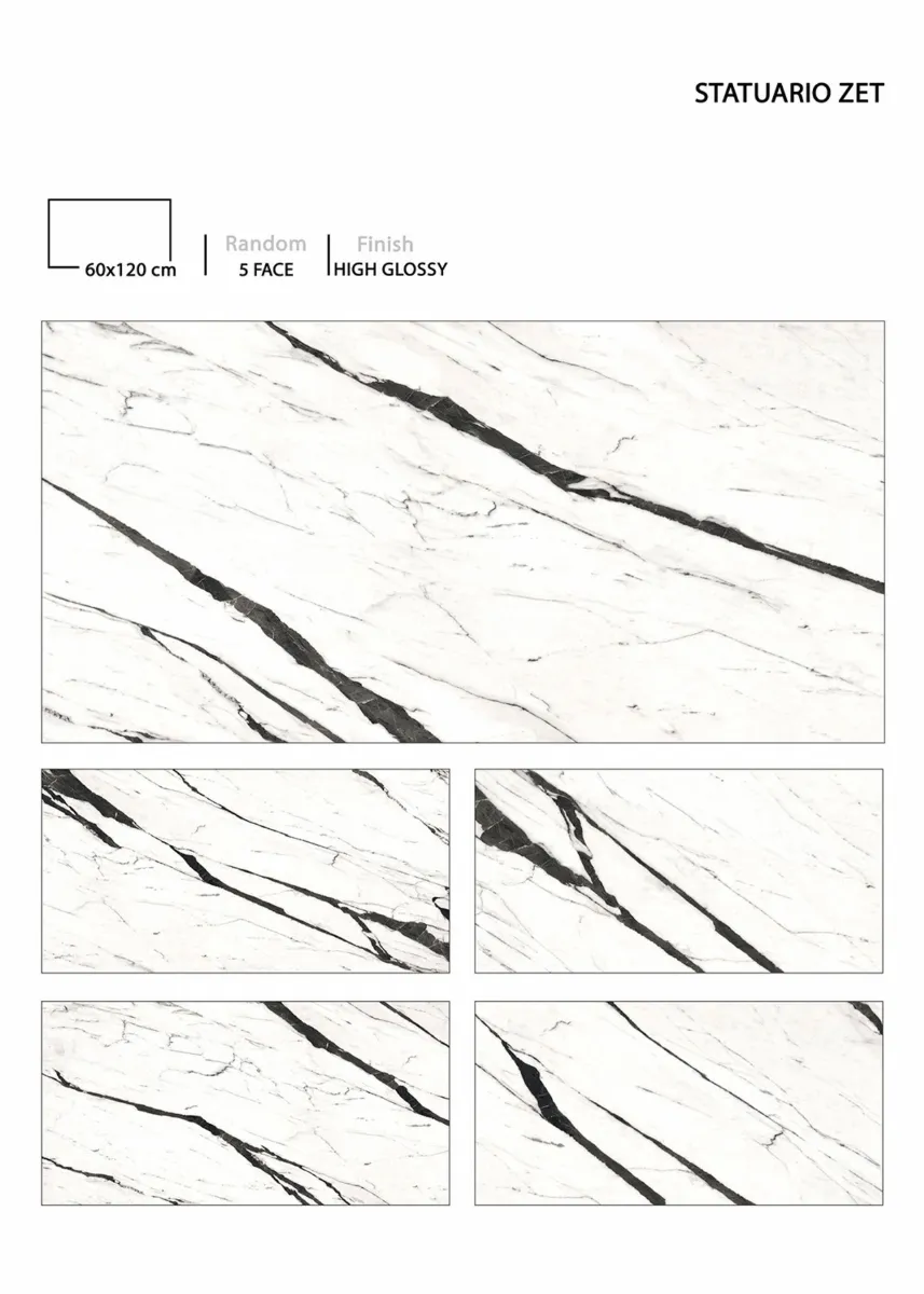 HIGHGLOSSY 60X120cm - Design 5 - 600x1200mm High Gloss