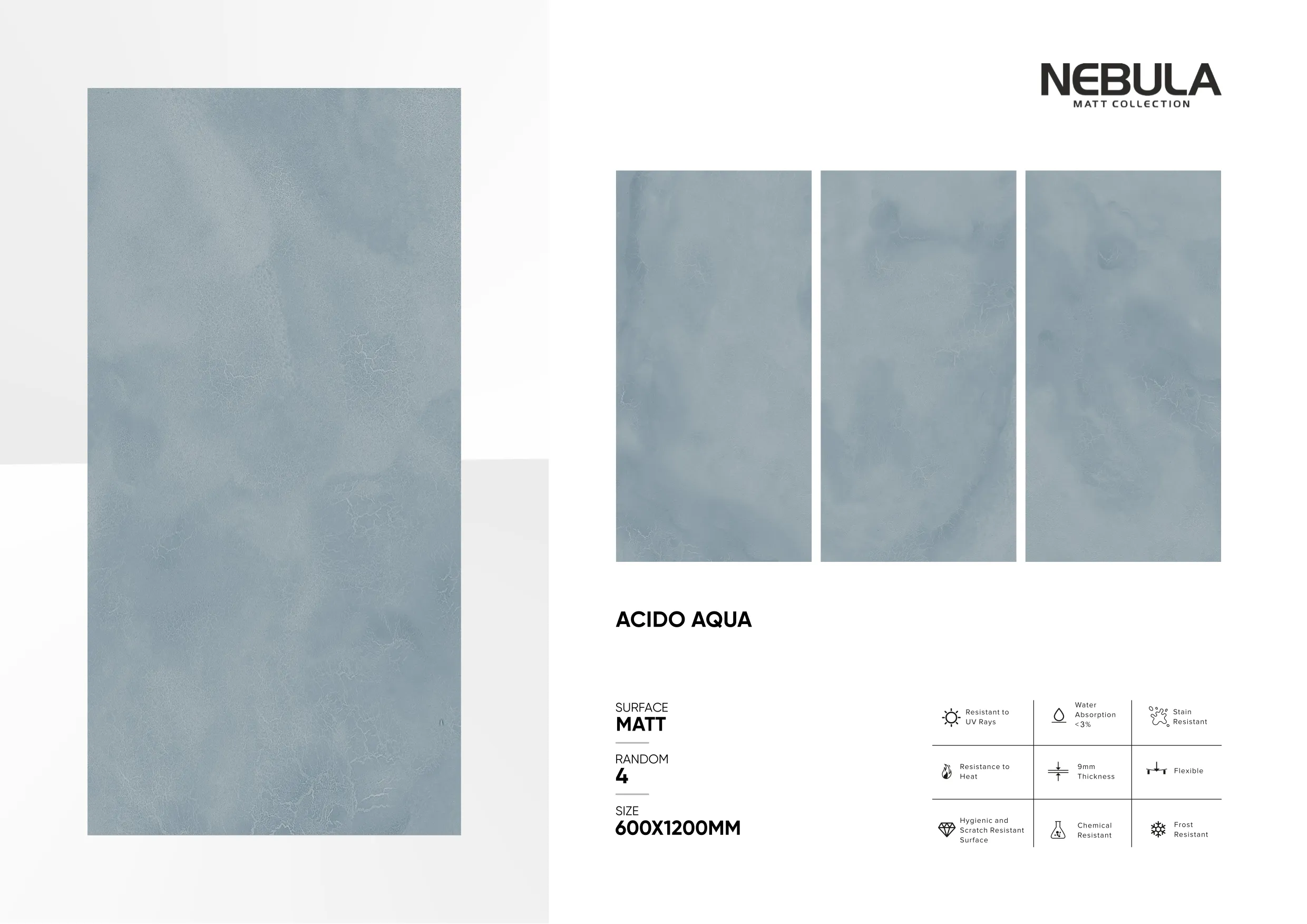 600x1200mm, MATT NEBULA - Design 4 - 600x1200mm Matt