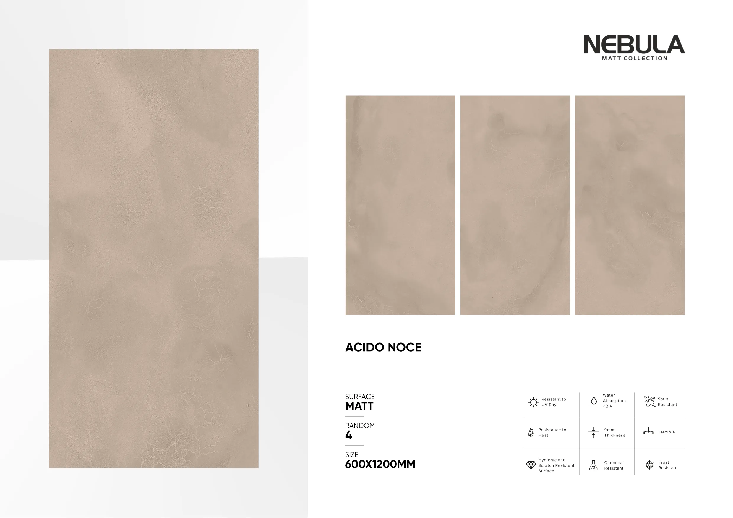 600x1200mm, MATT NEBULA - Design 6 - 600x1200mm Matt