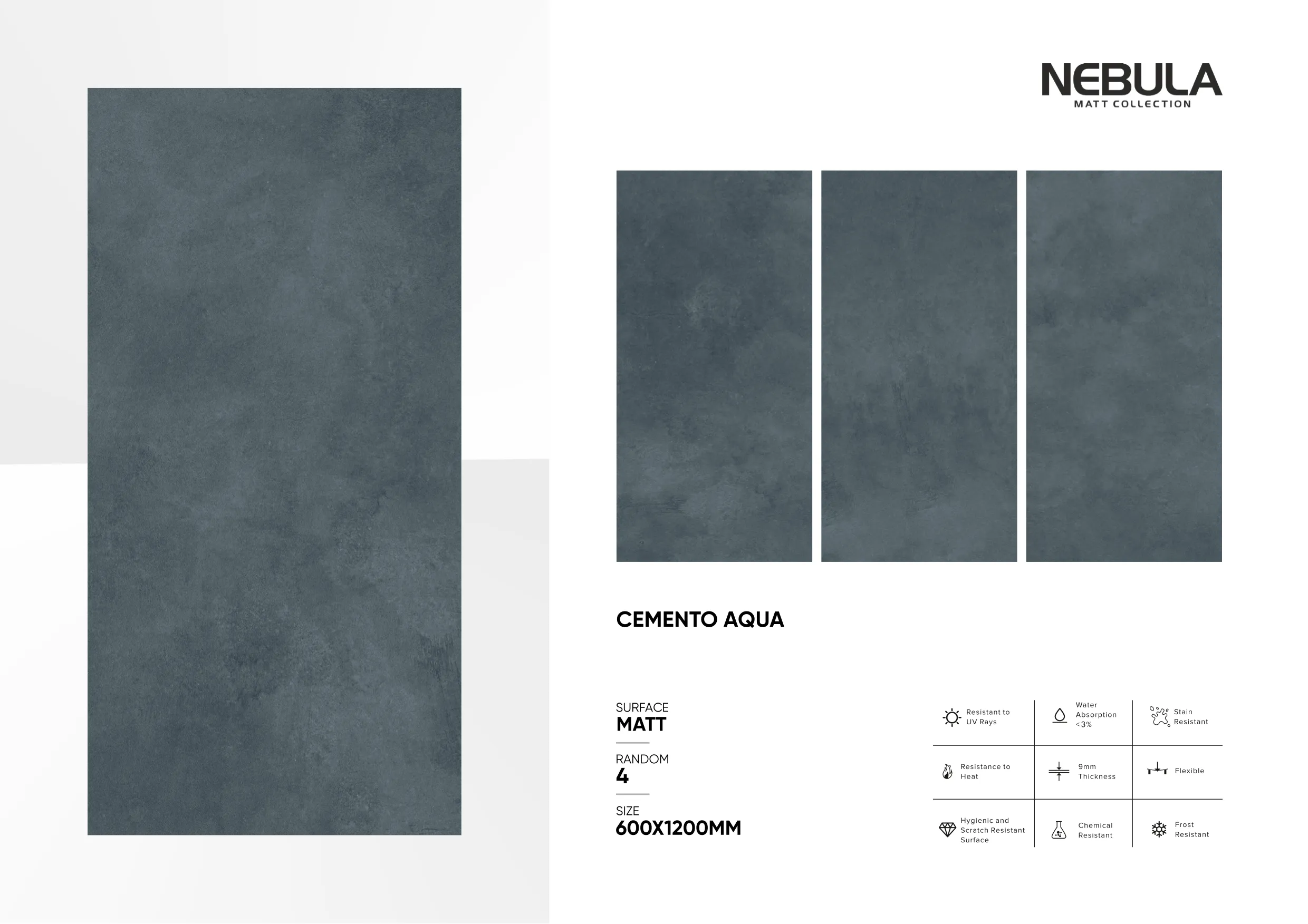 600x1200mm, MATT NEBULA - Design 10 - 600x1200mm Matt