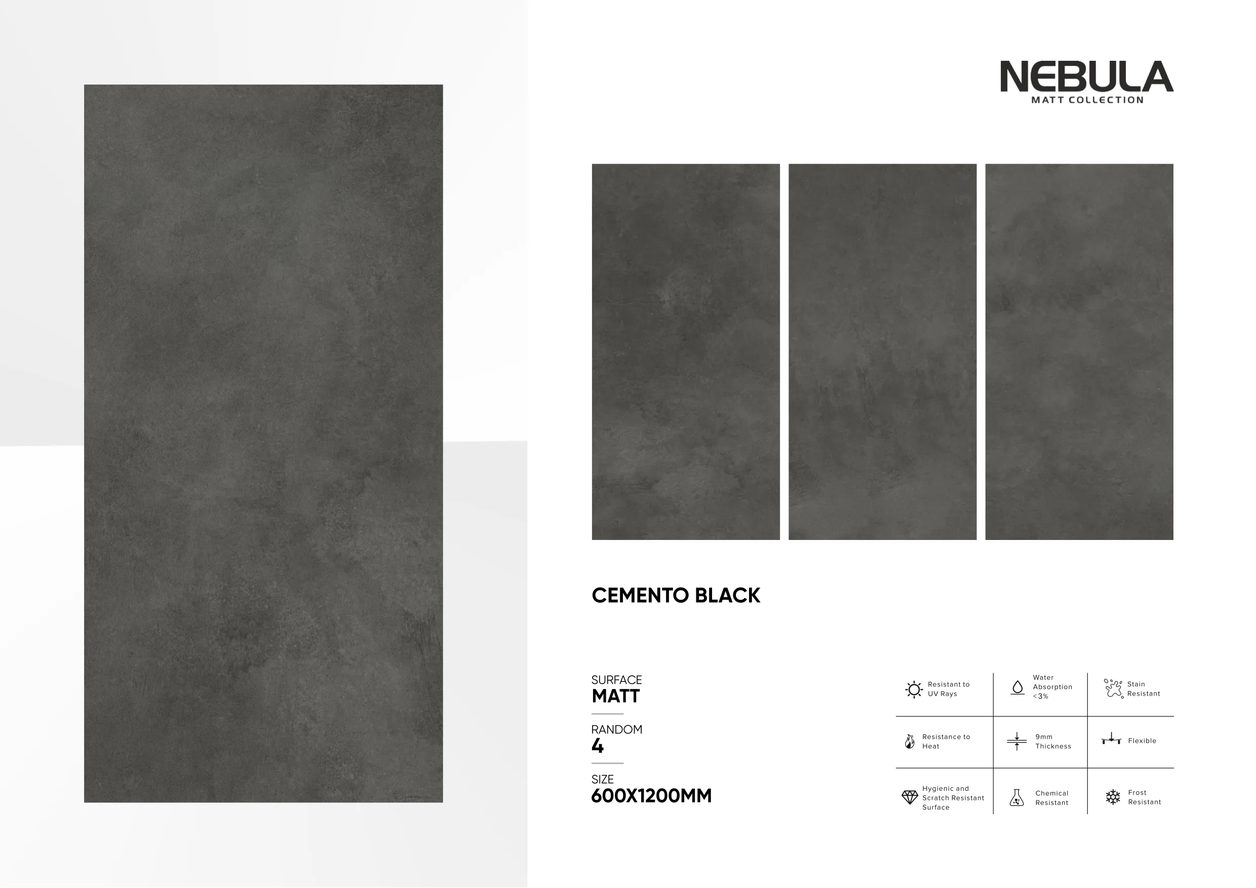600x1200mm, MATT NEBULA - Design 11 - 600x1200mm Matt