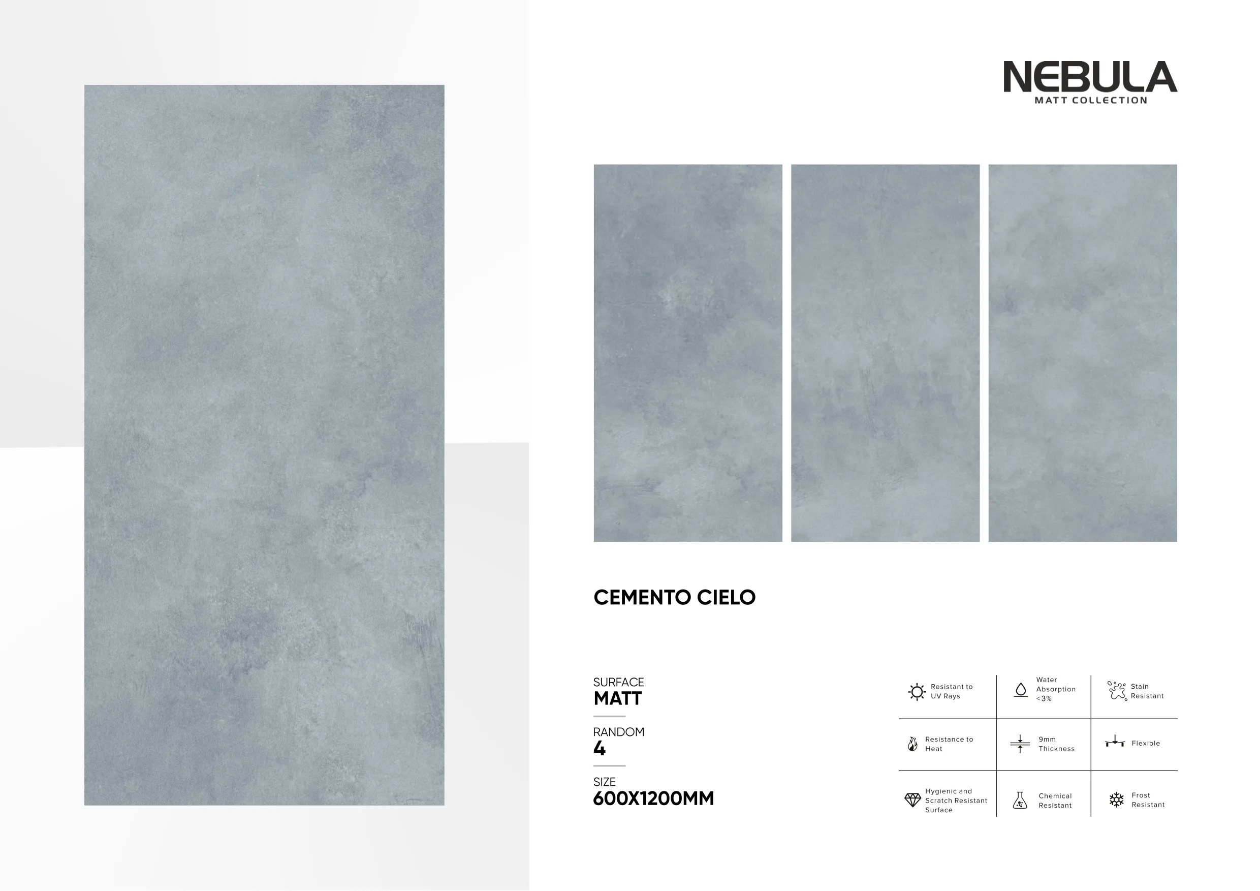 600x1200mm, MATT NEBULA - Design 15 - 600x1200mm Matt