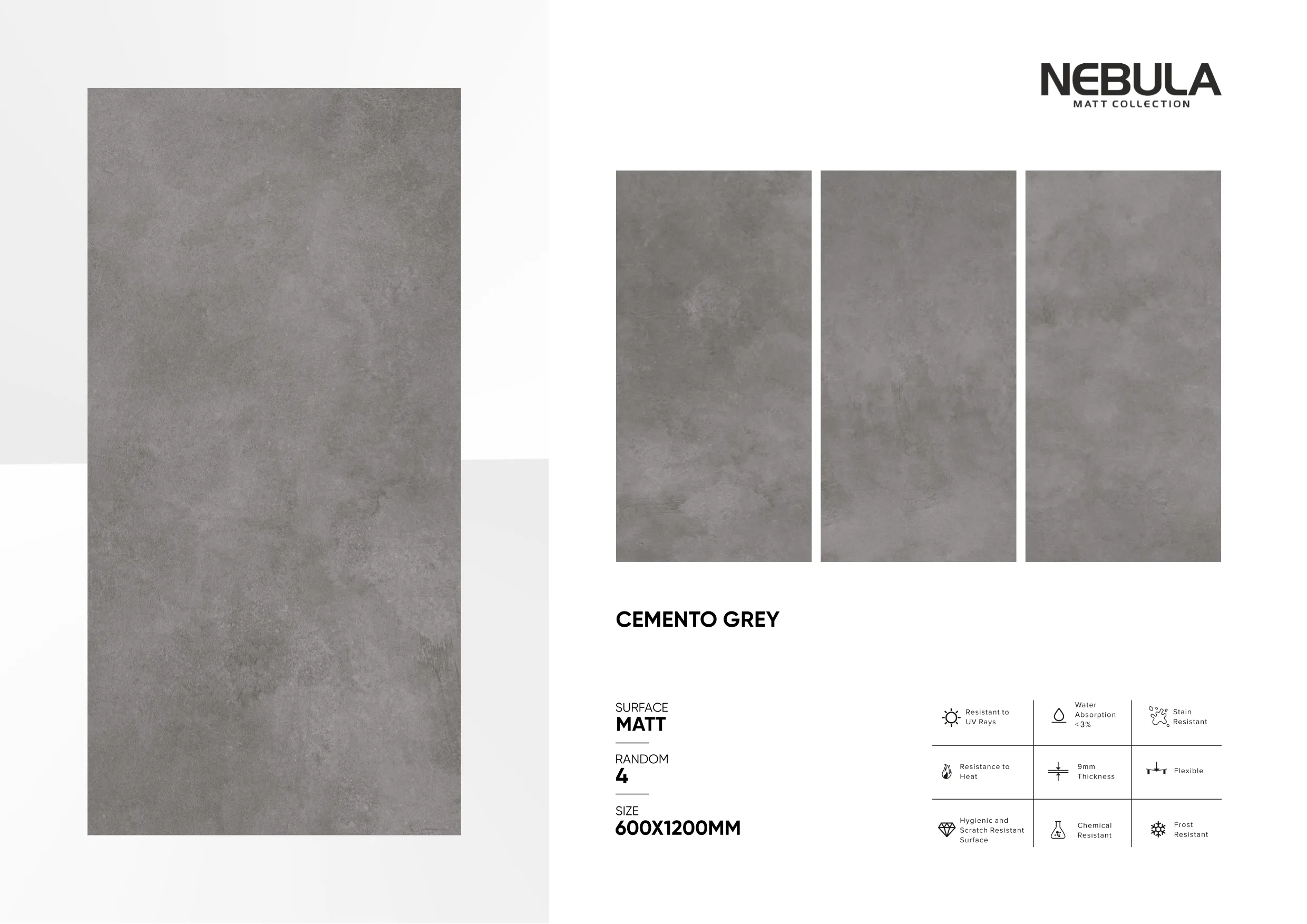 600x1200mm, MATT NEBULA - Design 17 - 600x1200mm Matt