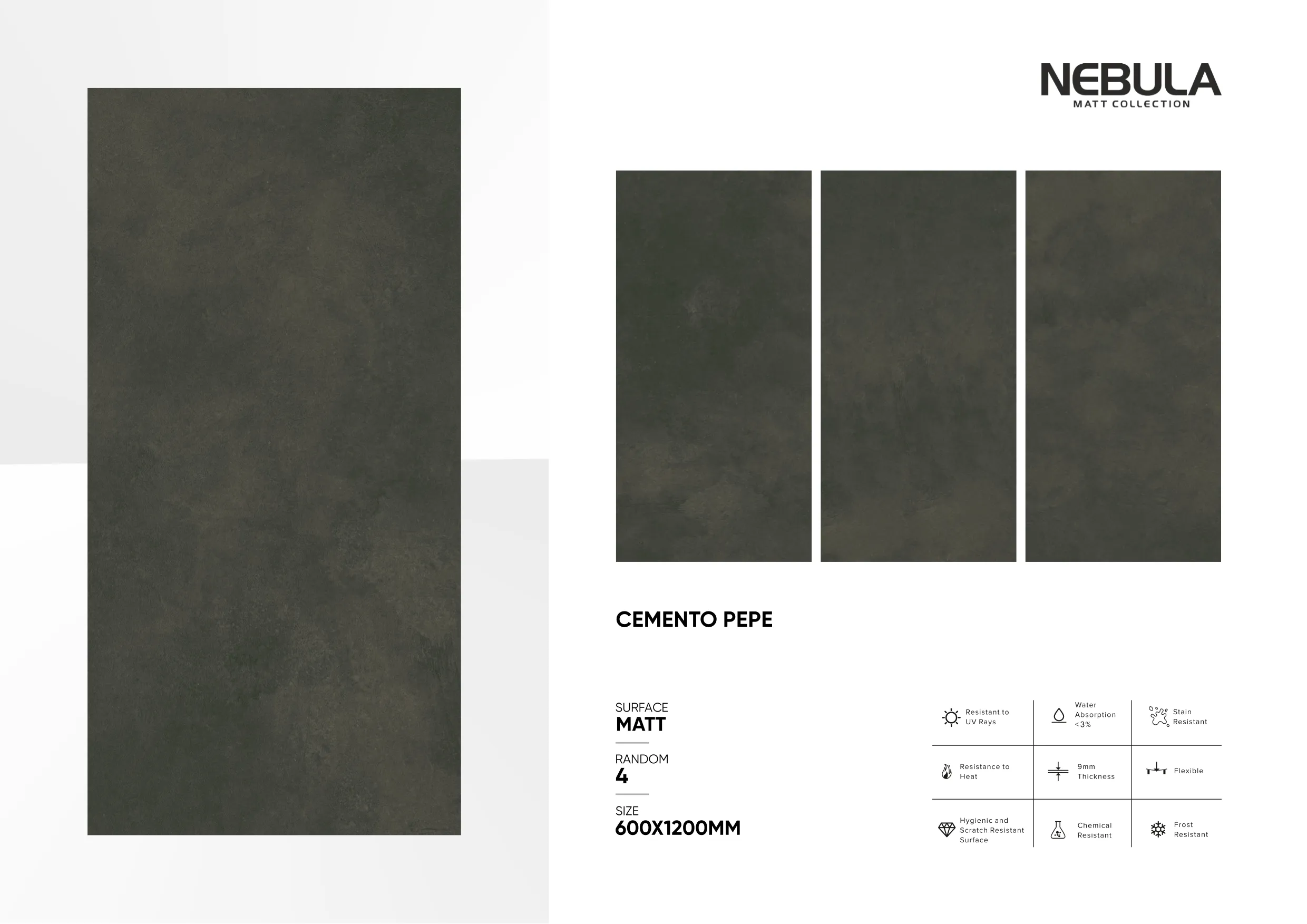 600x1200mm, MATT NEBULA - Design 20 - 600x1200mm Matt