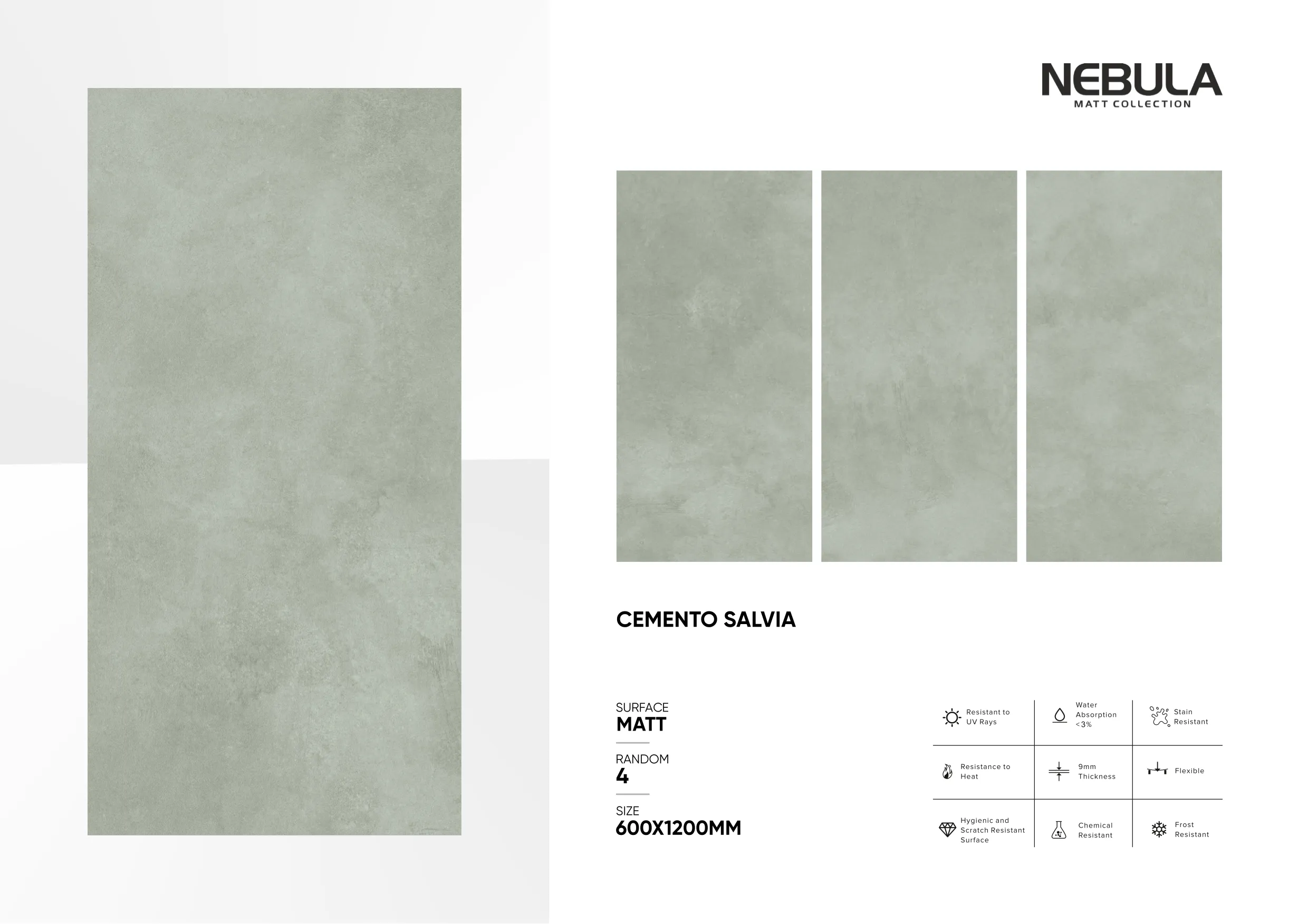 600x1200mm, MATT NEBULA - Design 21 - 600x1200mm Matt