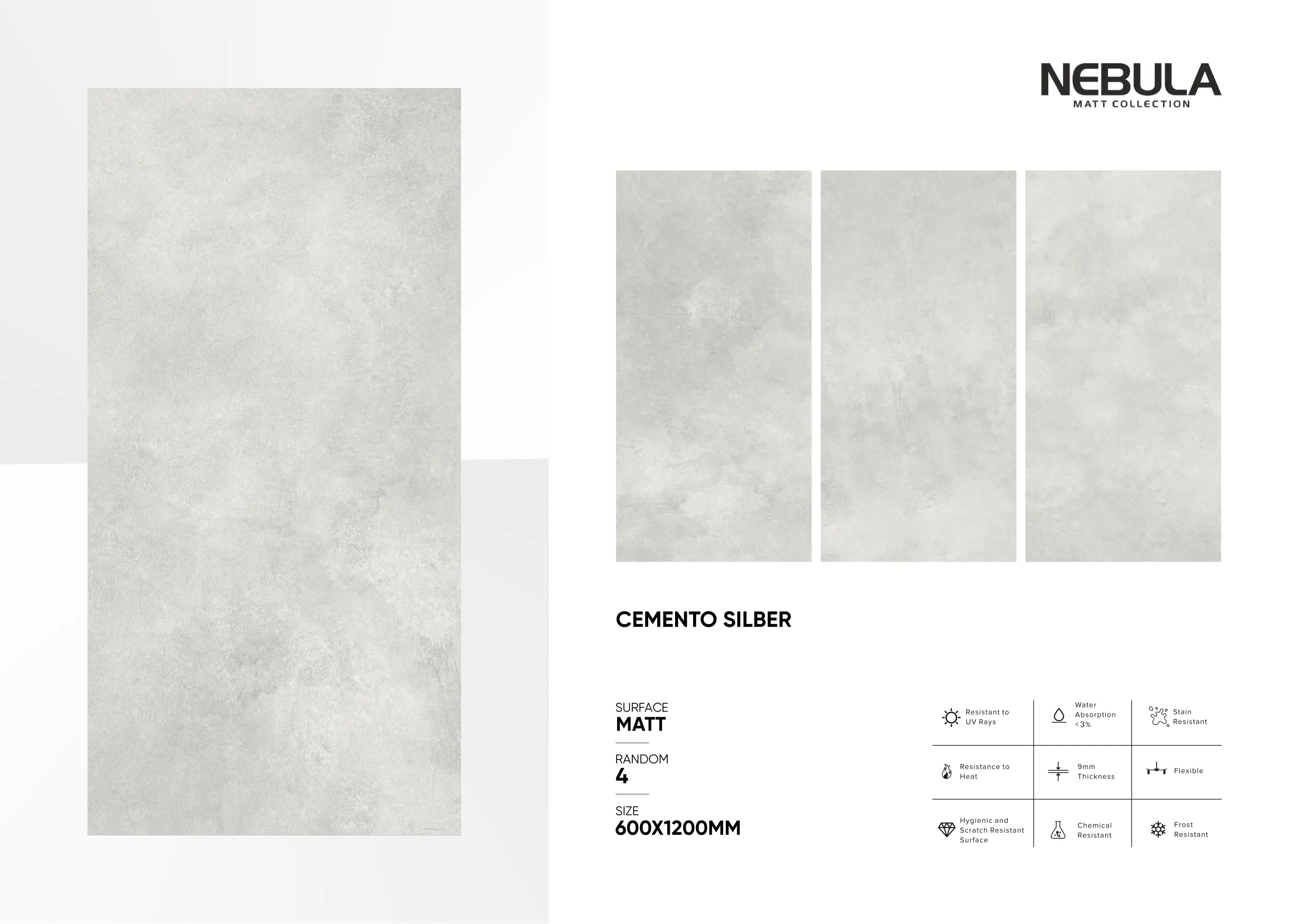 600x1200mm, MATT NEBULA - Design 22 - 600x1200mm Matt