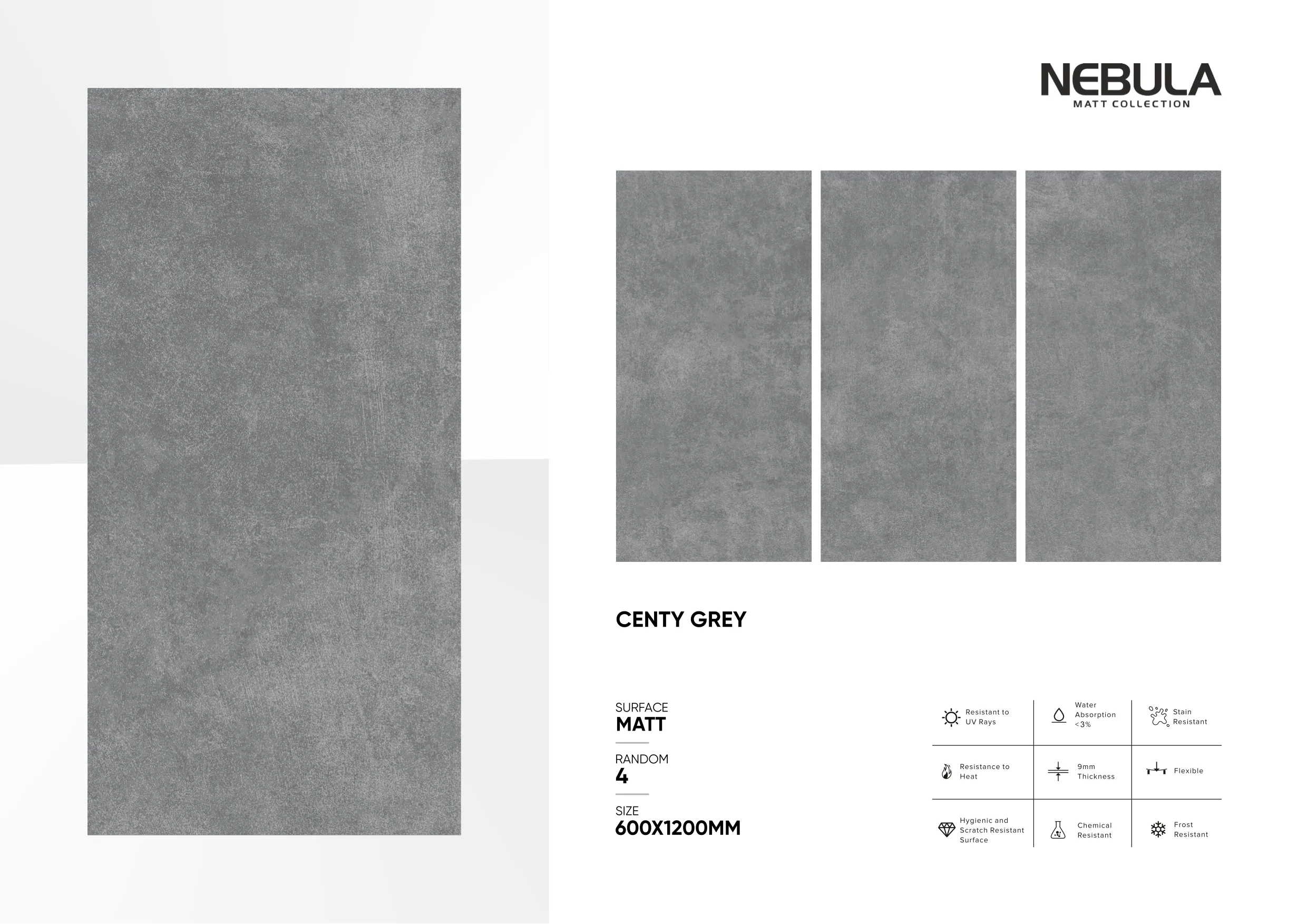 600x1200mm, MATT NEBULA - Design 25 - 600x1200mm Matt