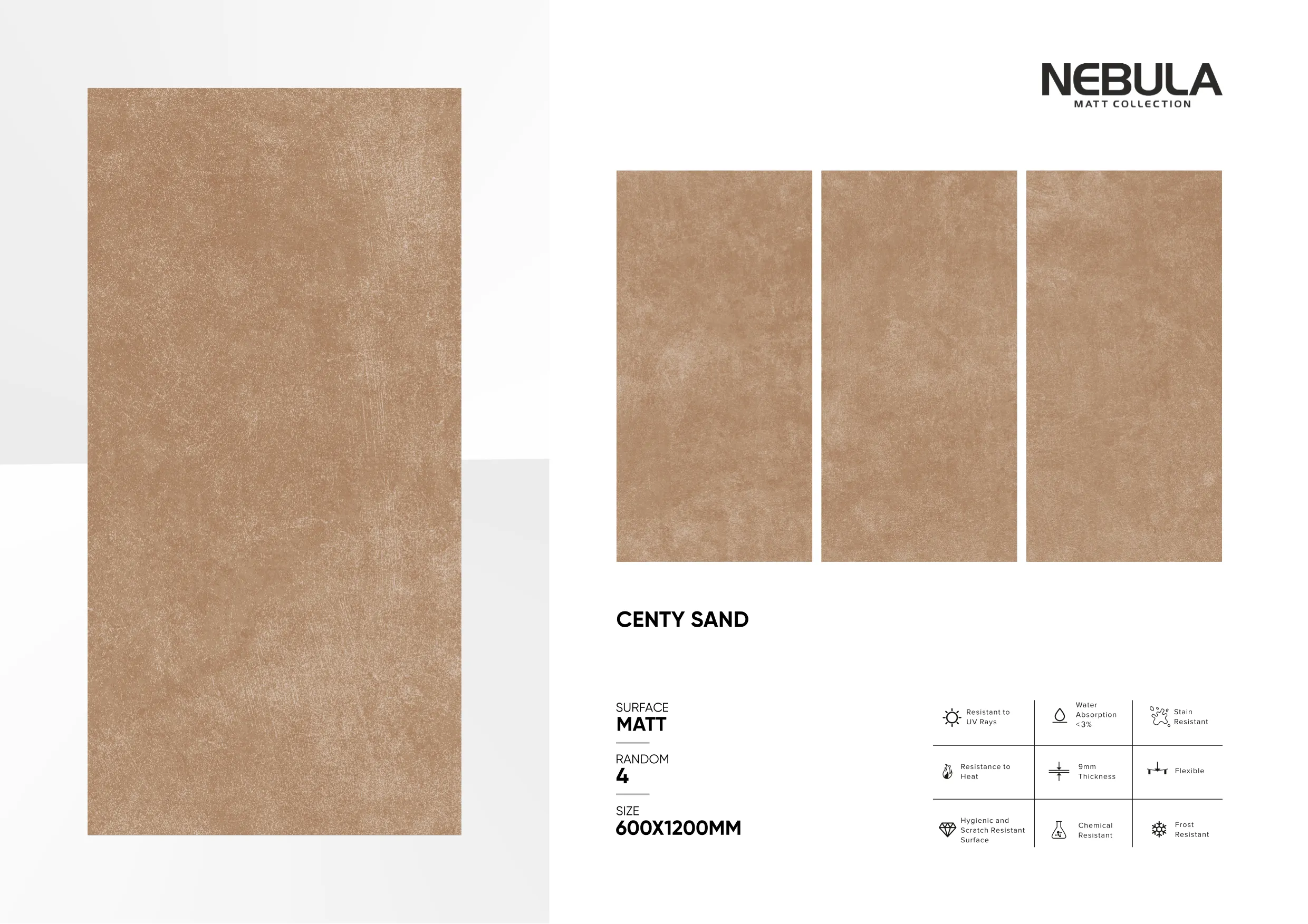 600x1200mm, MATT NEBULA - Design 27 - 600x1200mm Matt