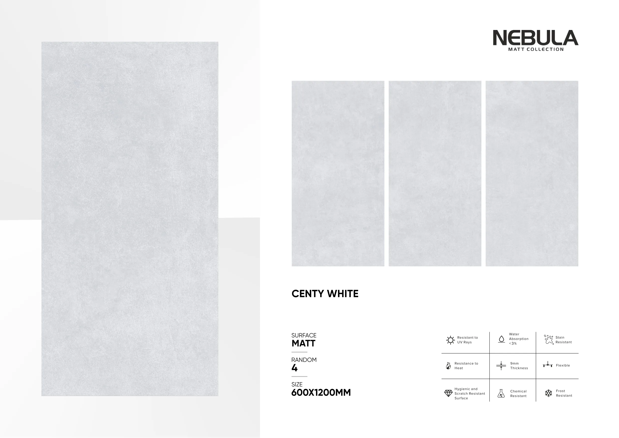 600x1200mm, MATT NEBULA - Design 28 - 600x1200mm Matt