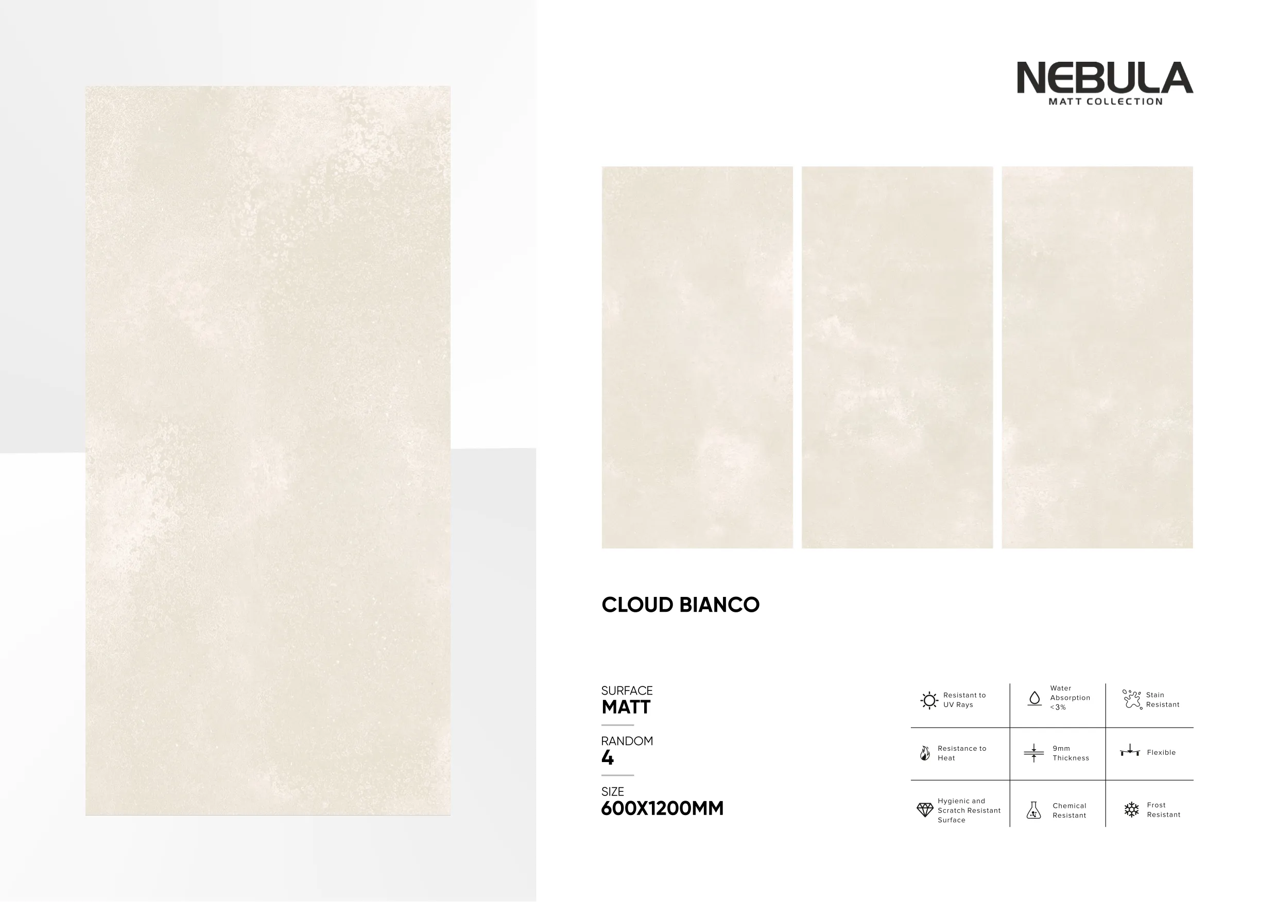600x1200mm, MATT NEBULA - Design 31 - 600x1200mm Matt