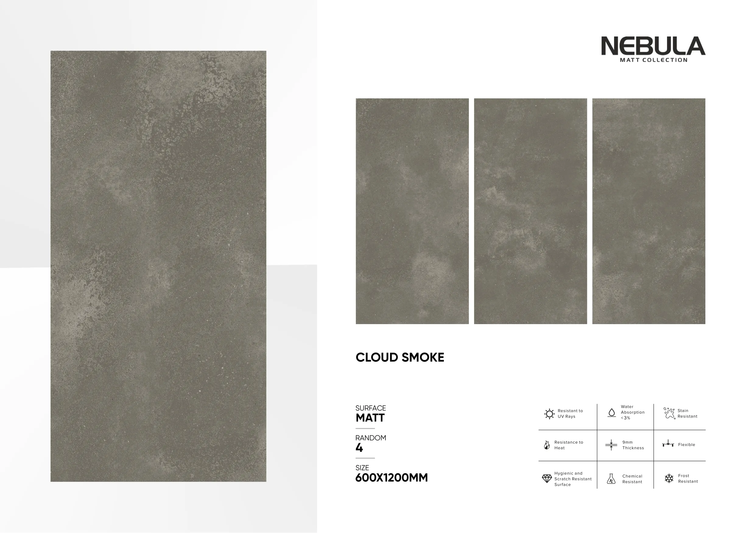 600x1200mm, MATT NEBULA - Design 35 - 600x1200mm Matt