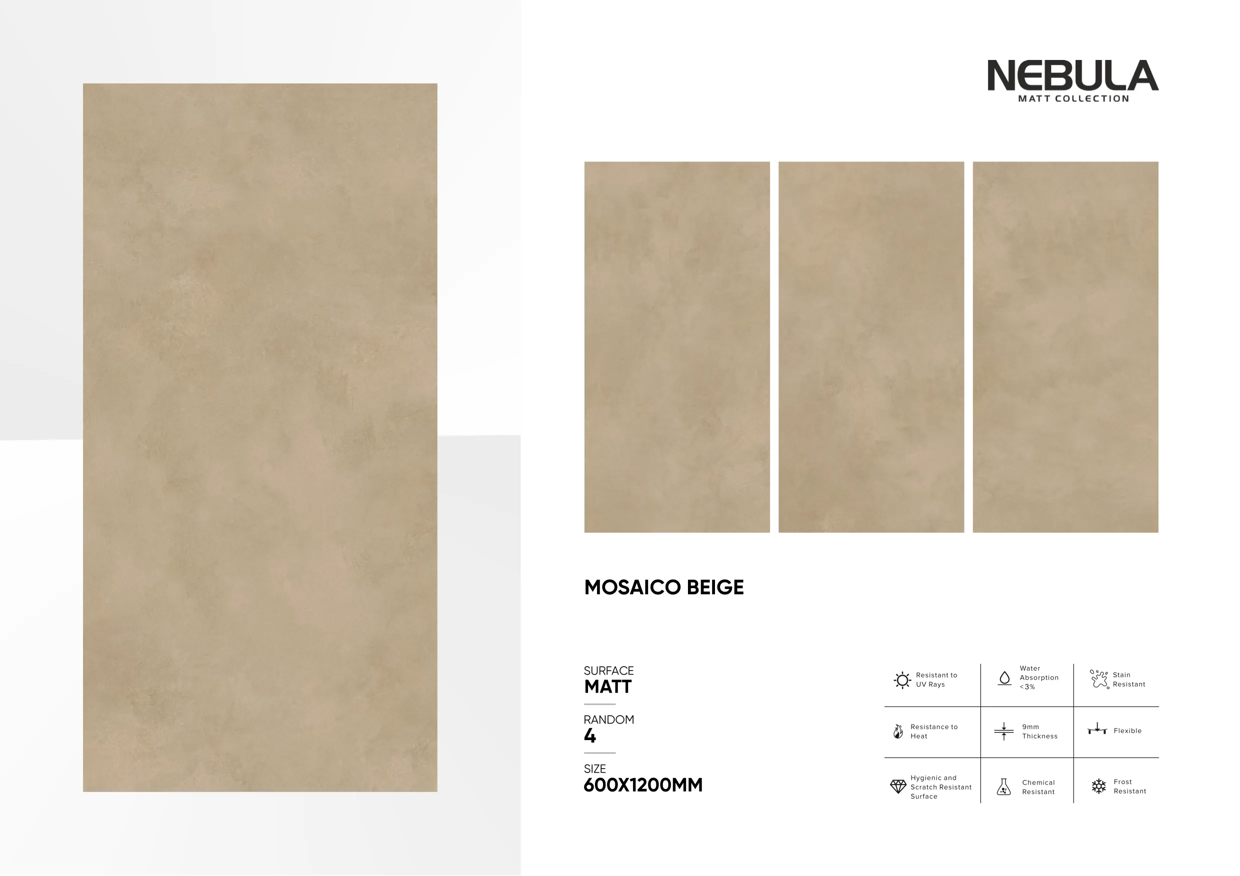 600x1200mm, MATT NEBULA - Design 36 - 600x1200mm Matt