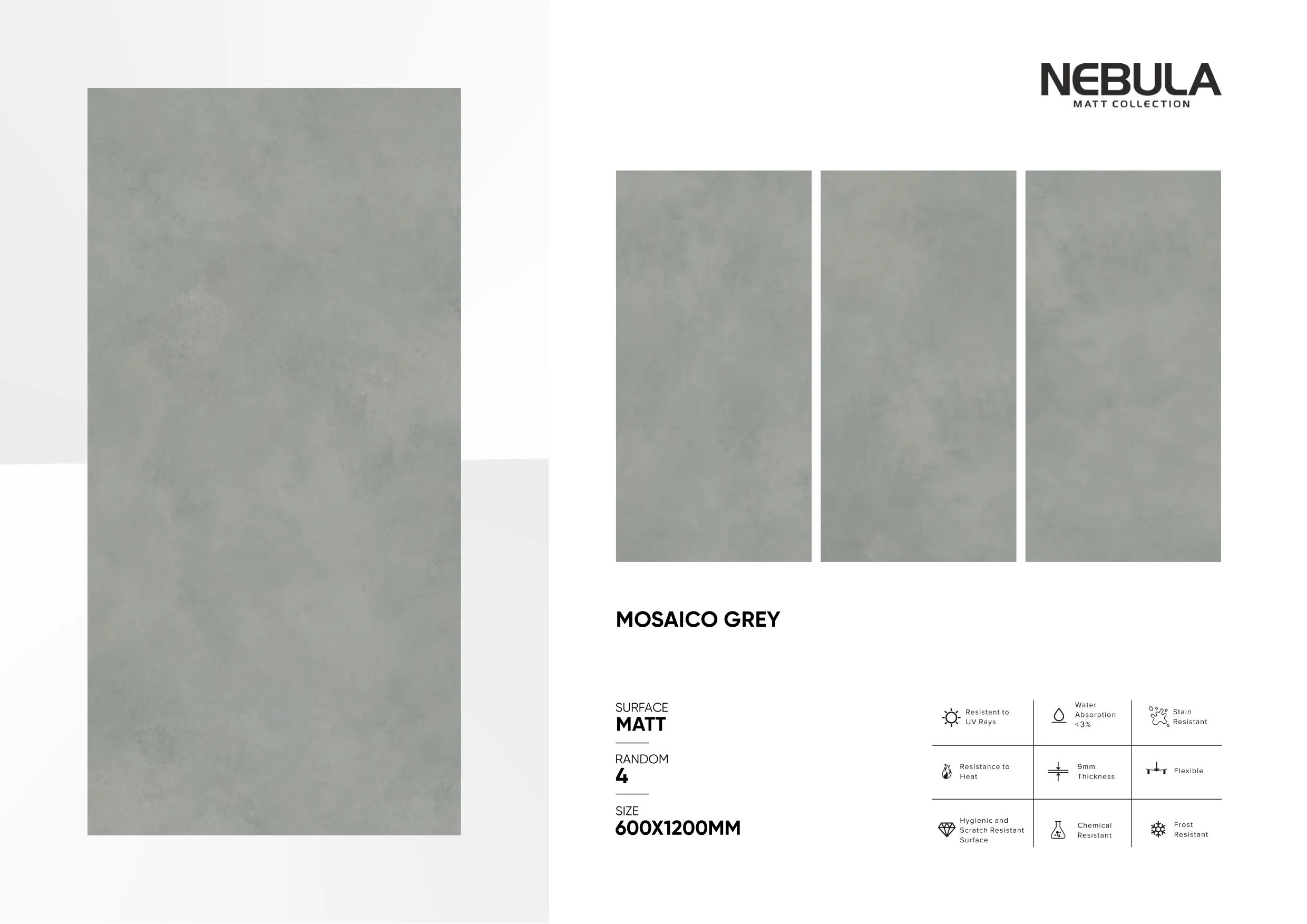 600x1200mm, MATT NEBULA - Design 39 - 600x1200mm Matt
