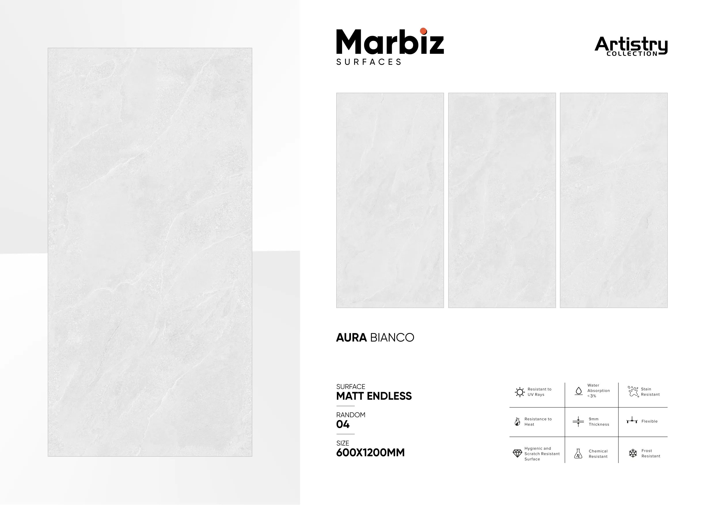 Artistry 600x1200mm Matt Endless - Design 10 - 600x1200mm Matt