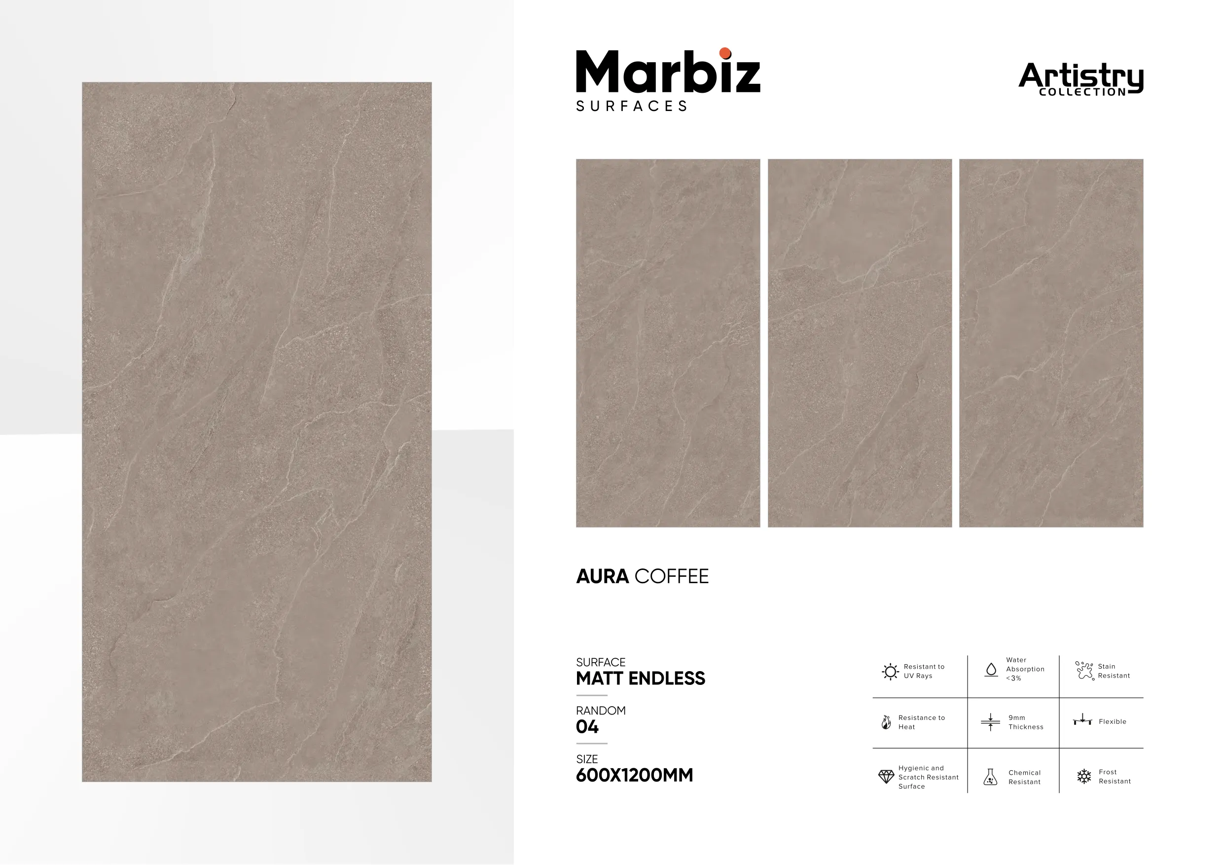 Artistry 600x1200mm Matt Endless - Design 11 - 600x1200mm Matt