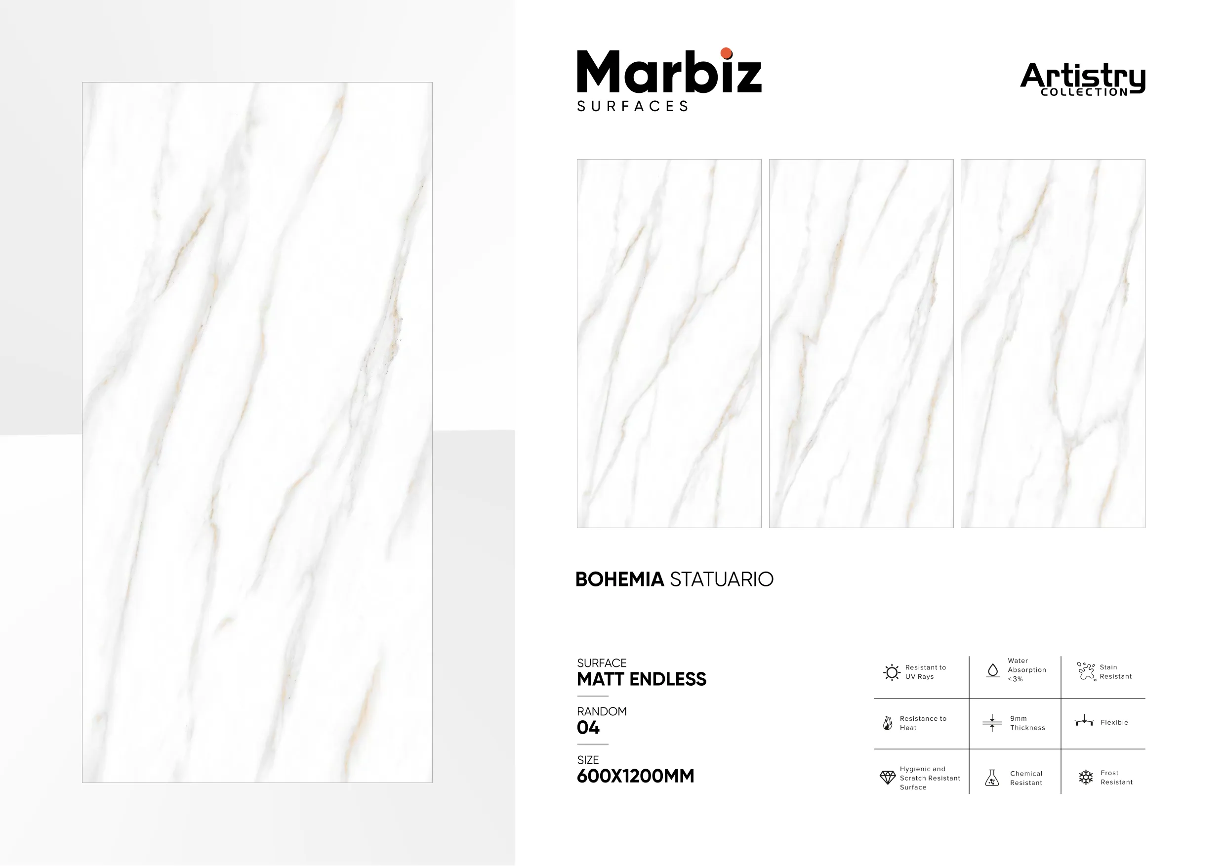 Artistry 600x1200mm Matt Endless - Design 14 - 600x1200mm Matt